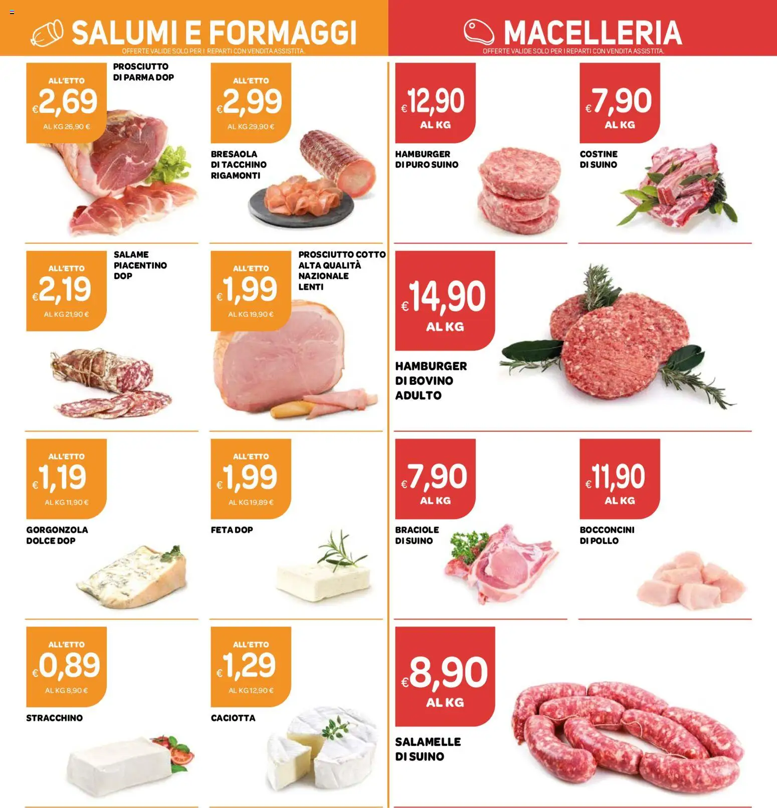 Volantino Ekom del 19.05.2026 | Pagina: 9 | Prodotti: Bovino, Suino, Feta, Gorgonzola