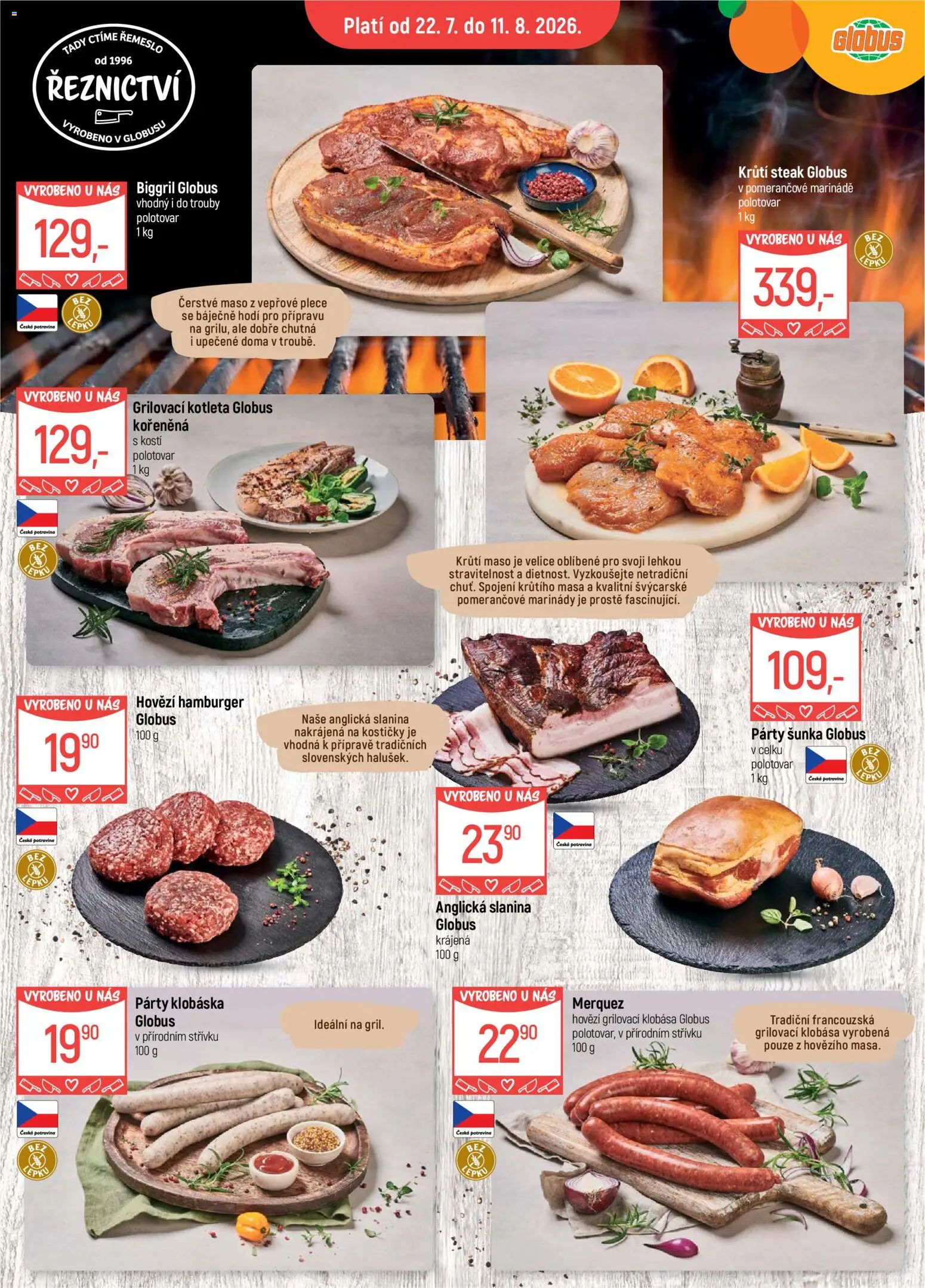 Globus leták od 22.07.2026 | Strana: 6 | Produkty: Globus, Šunka, Maso, Slanina
