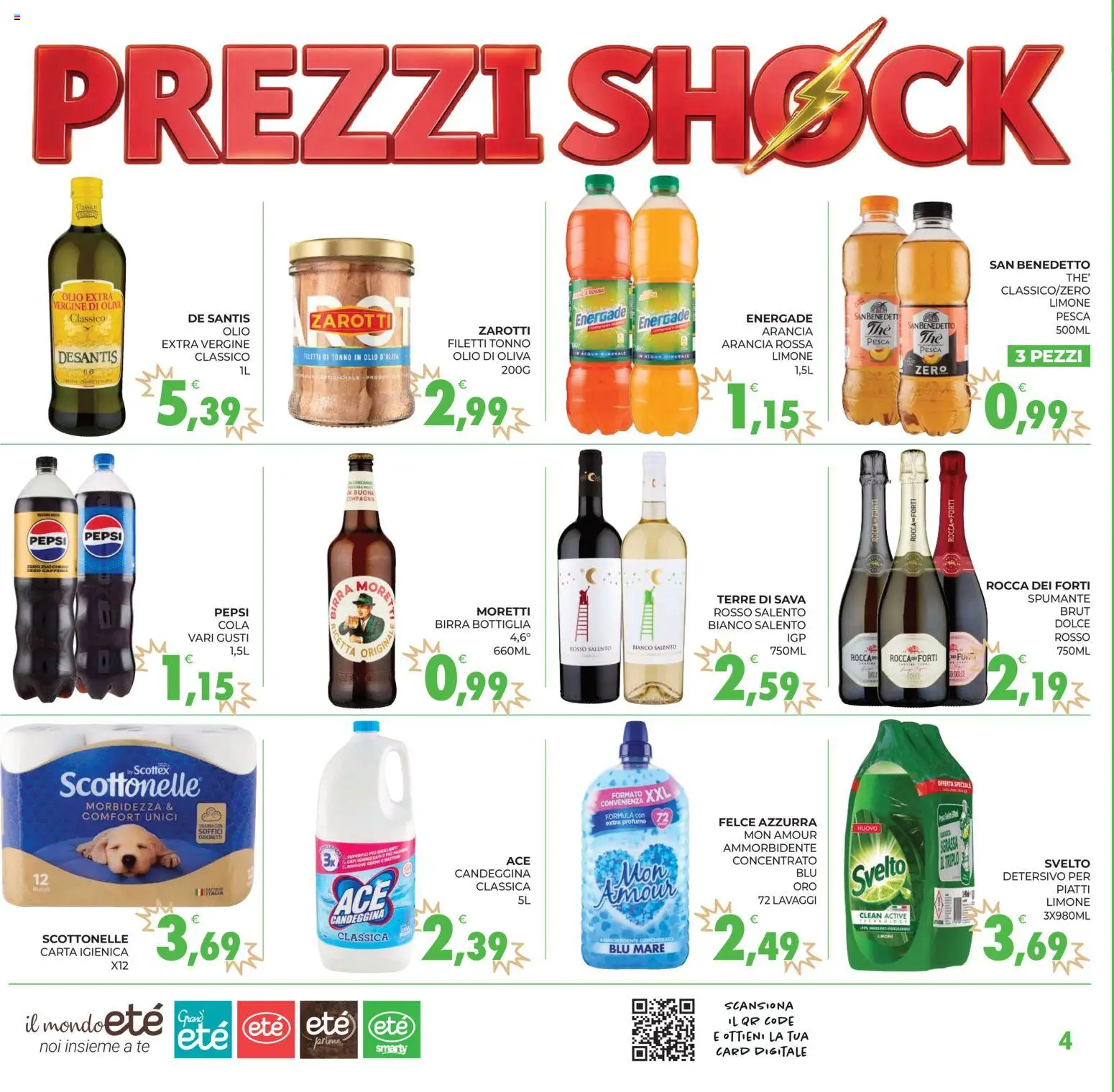 Volantino Eté del 02.06.2026 | Pagina: 4 | Prodotti: Carta igienica, Pesca, Arancia, Olio di Oliva