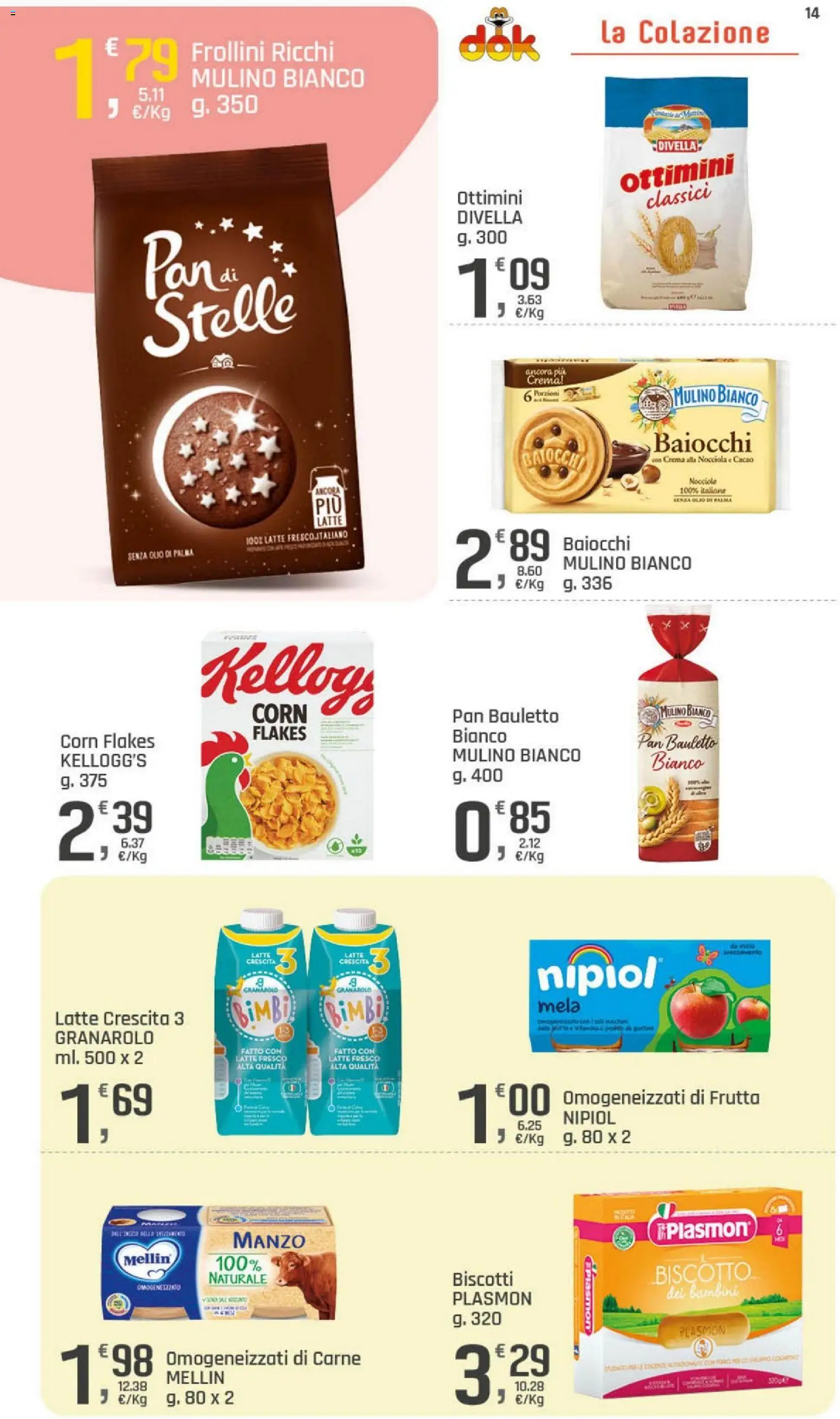 Volantino DOK del 15.05.2026 | Pagina: 14 | Prodotti: Manzo, Olio, Nocciole, Cacao