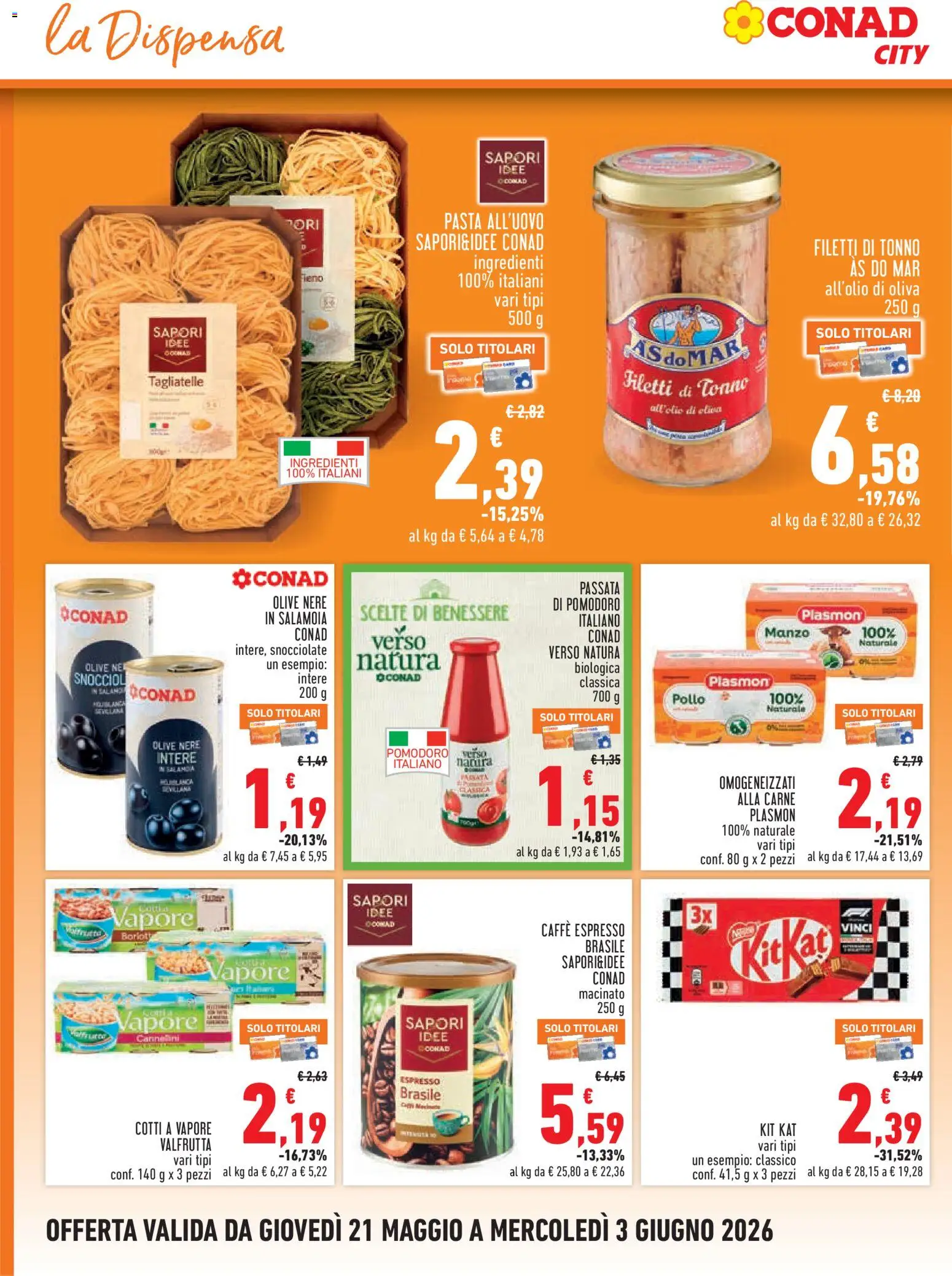 Volantino Conad del 21.05.2026 | Pagina: 12 | Prodotti: Caffè, Pollo, Pomodoro, Macinato