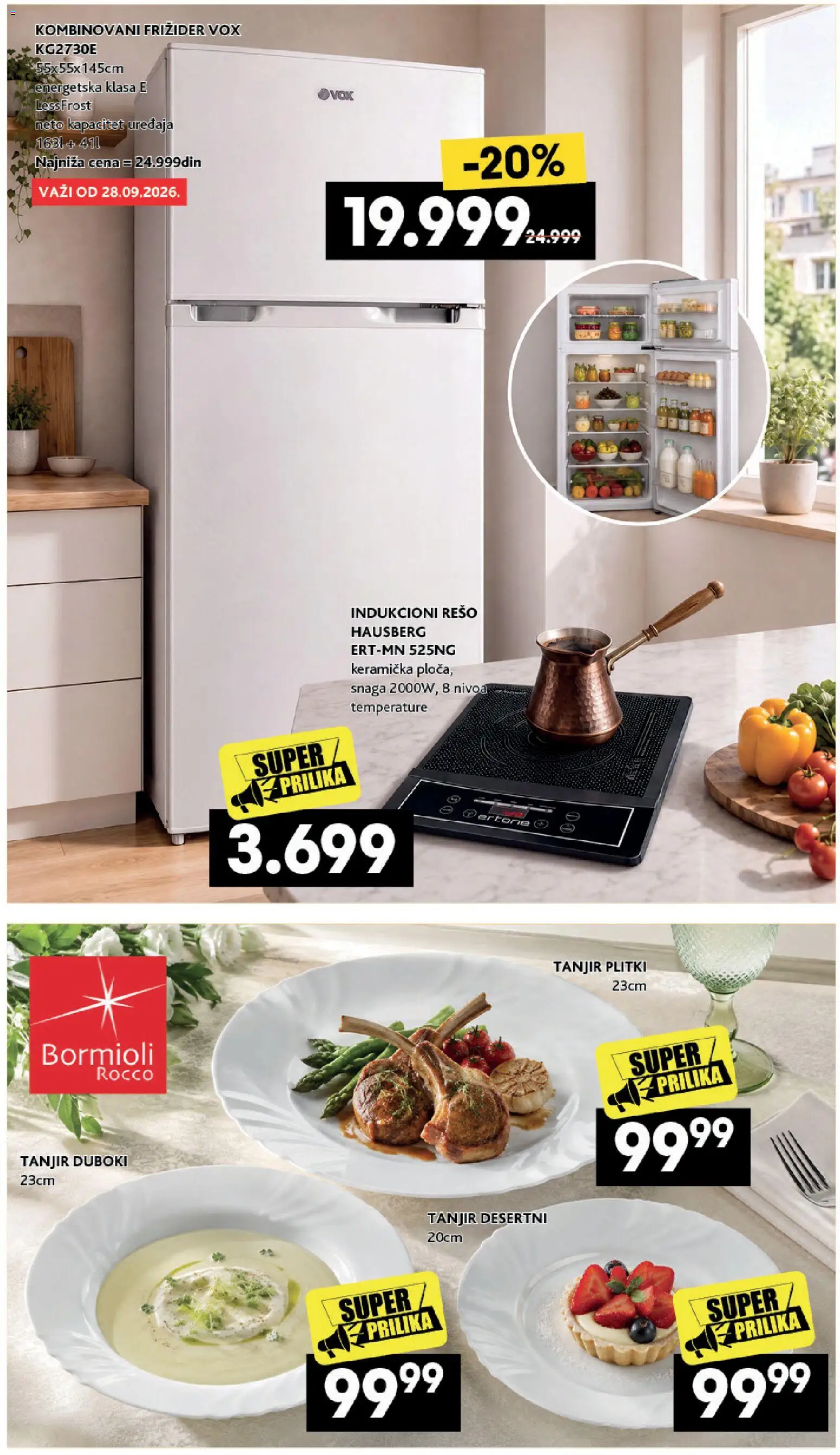 Roda katalog - važi od 14.09.2026 | Strana: 7 | Proizvode: Tanjir, Indukcioni rešo, Frižider