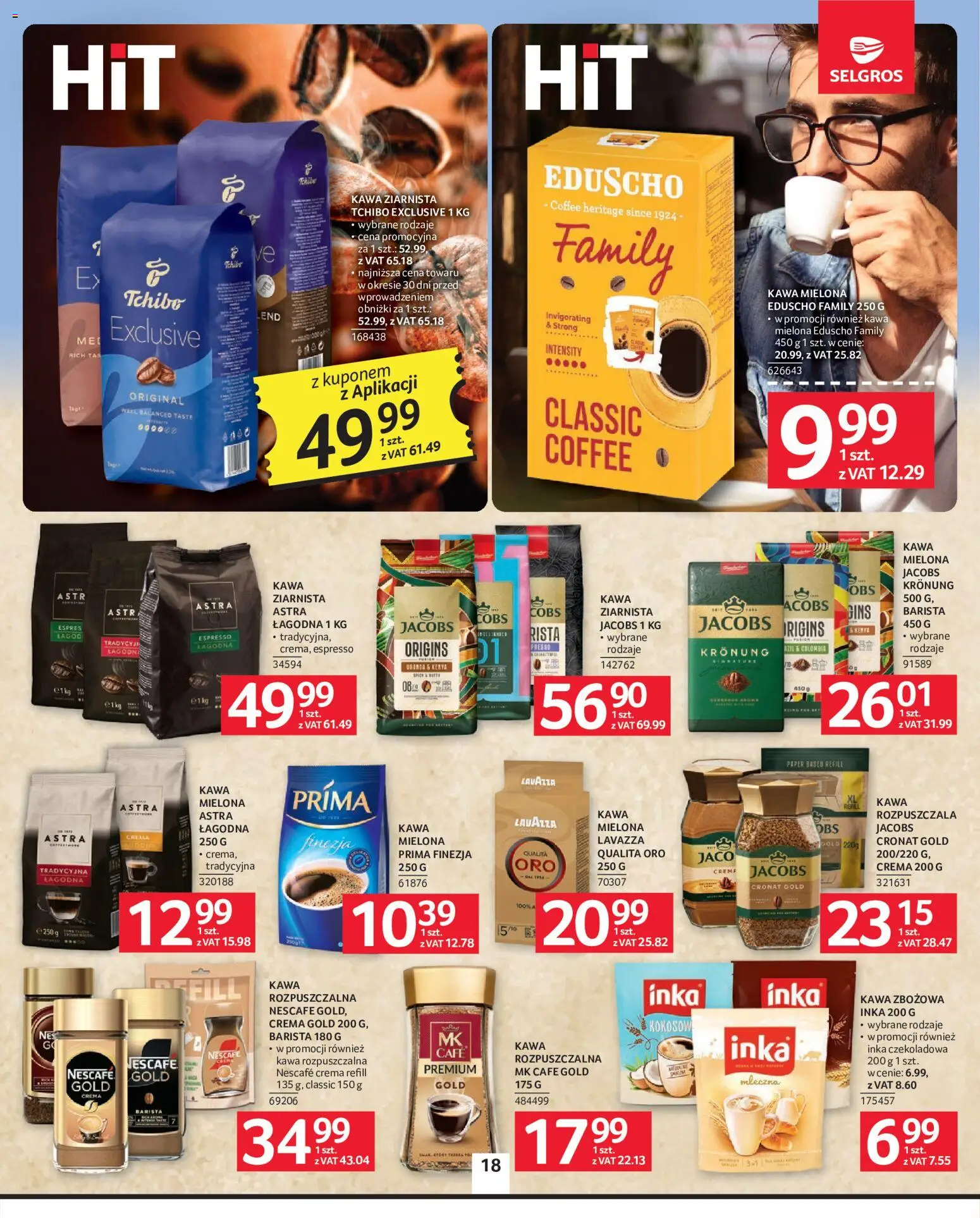 Selgros cash&carry gazetka od 07.05.2026 | Strona: 18 | Produkty: Nescafe, Lavazza, Tchibo exclusive, Kawa