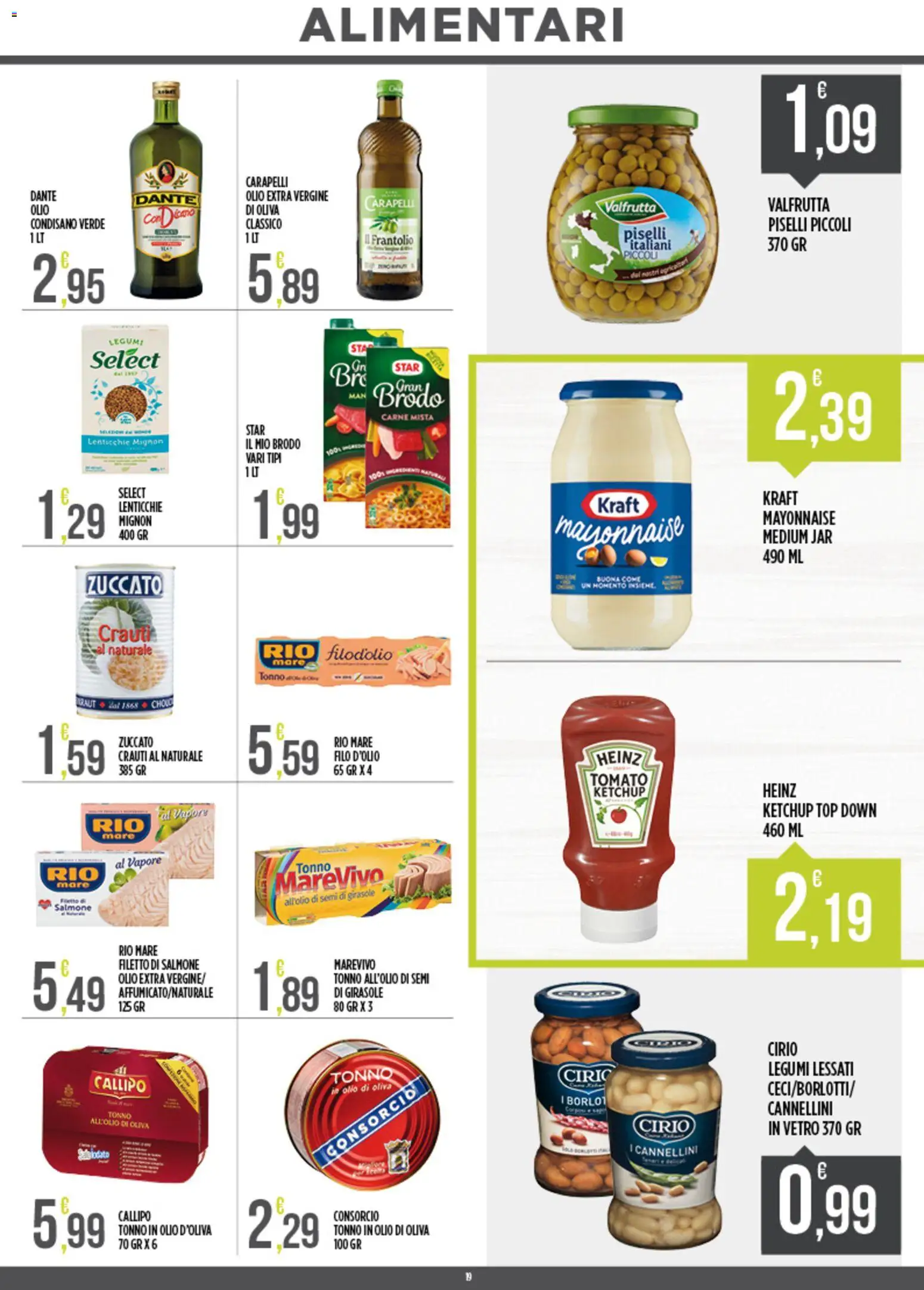 Volantino Euroesse del 05/10/2026 | Pagina: 19 | Prodotti: Filetto di salmone, Filetto, Piselli, Tonno