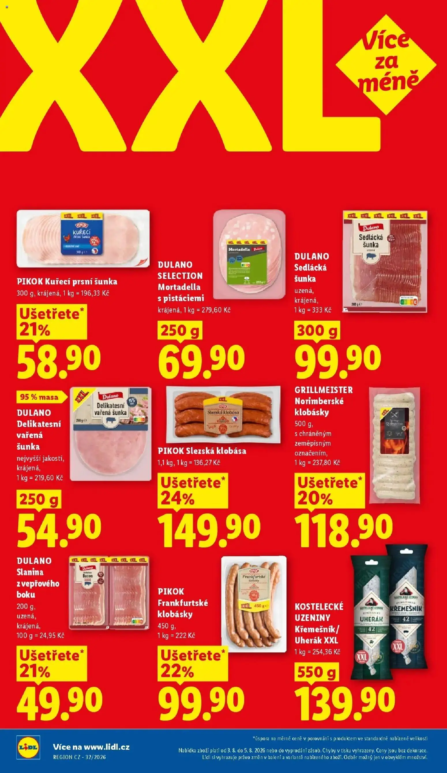 Lidl aktuální leták od 03.08.2026 | Strana: 18 | Produkty: Uherák, Klobása, Uzeniny, Mortadella