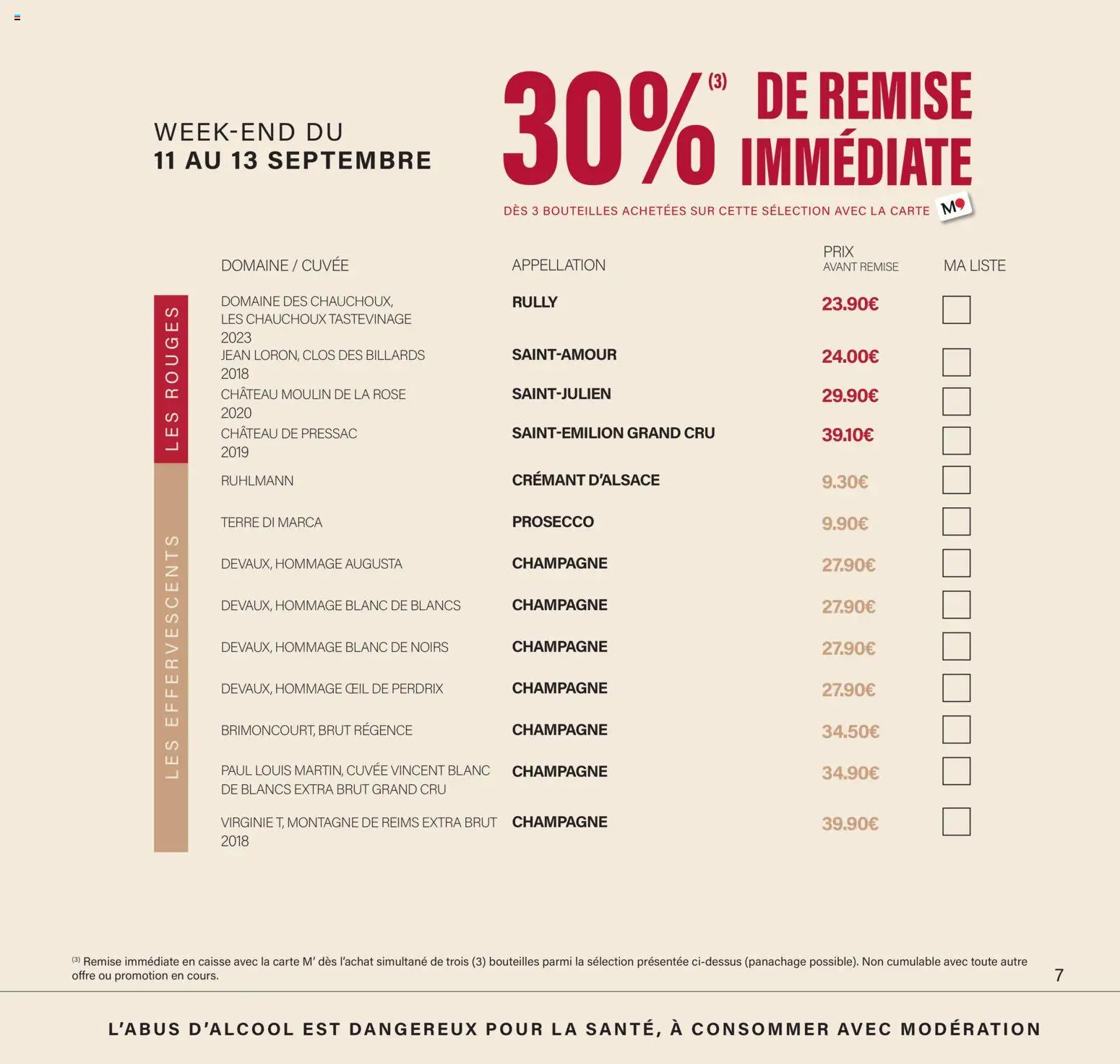 {H1} | Page: 7 | Produits: Jean, Brut champagne, Crémant, Prosecco