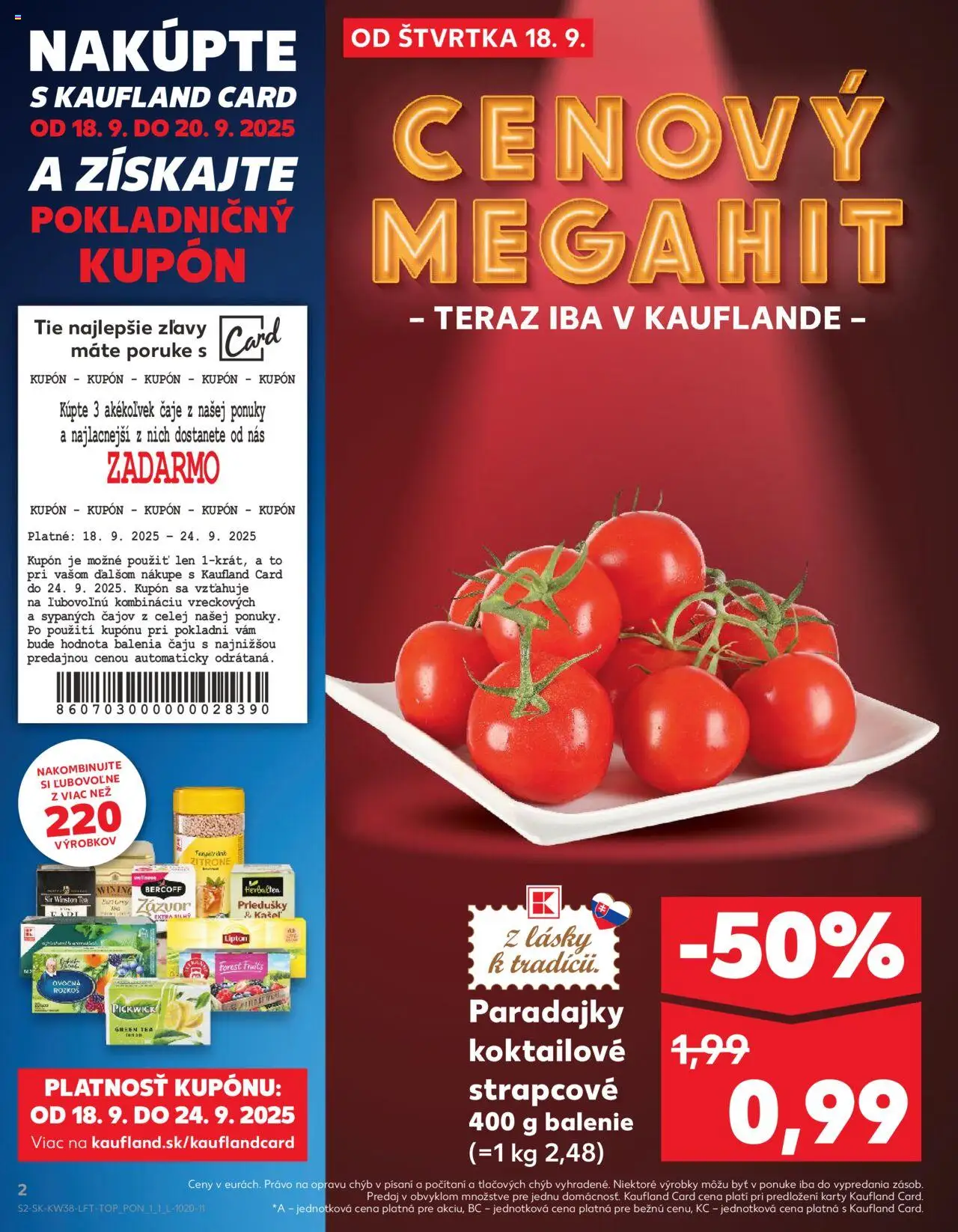 Nové Kaufland akcie – leták je platný od 18.09.2025 | Strana: 2 | Produkty: Zázvor, Paradajky