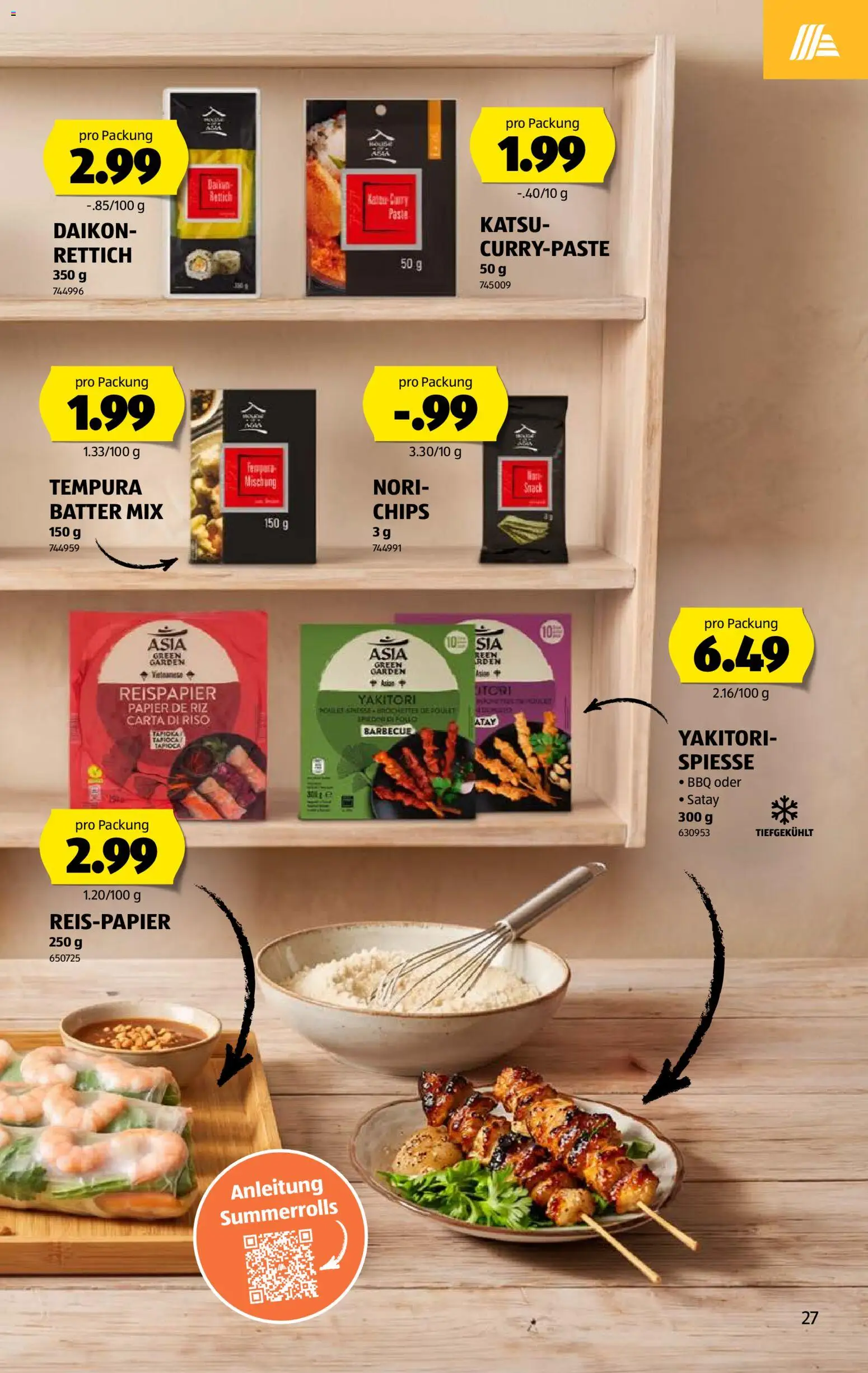 Aldi aktionen – gültig ab 30.07.2026 | Seite: 27 | Produkte: Spieße, Pasta, Chips
