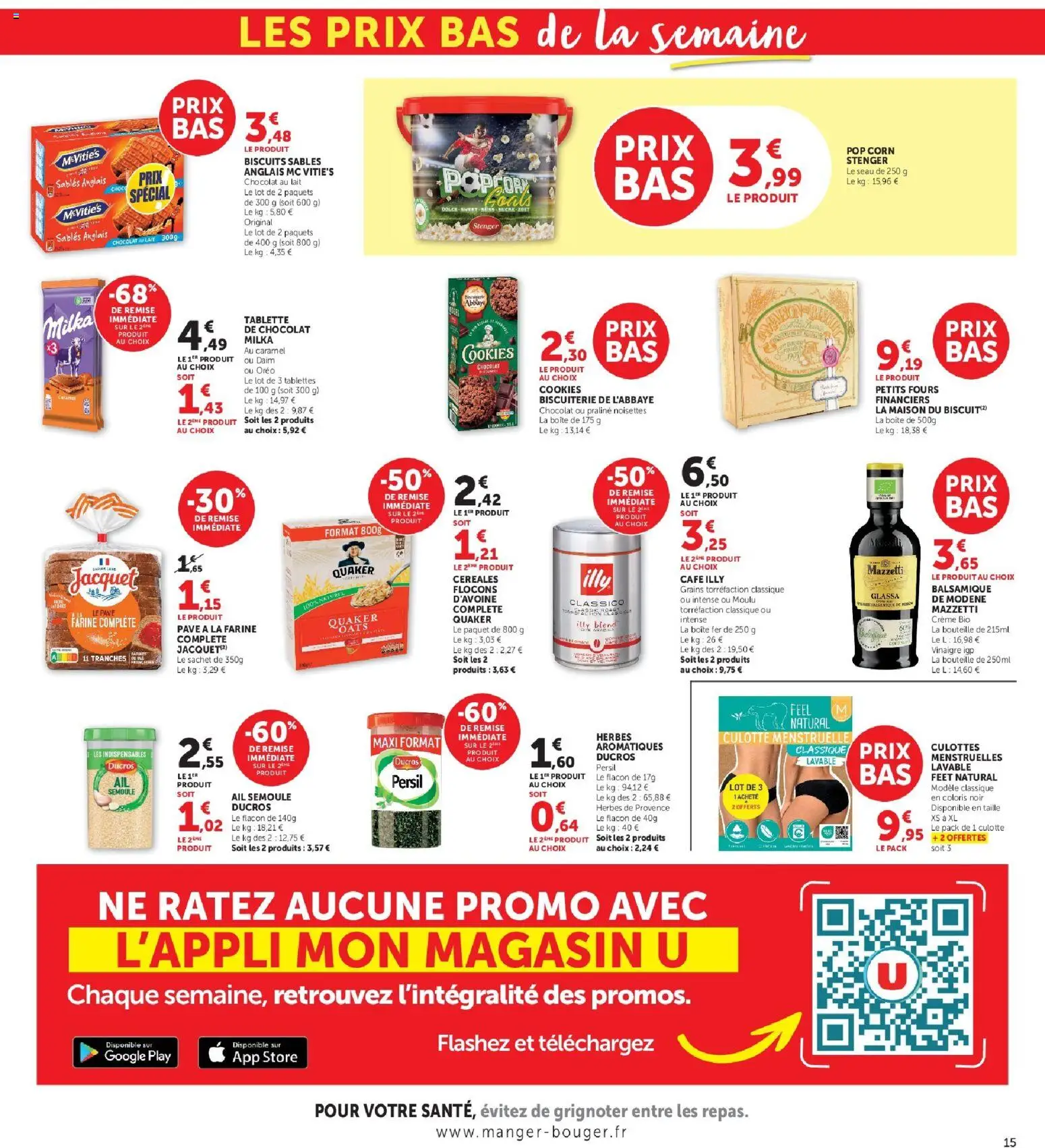 {H1} | Page: 15 | Produits: Tablette, Ail, Lait, Chocolat