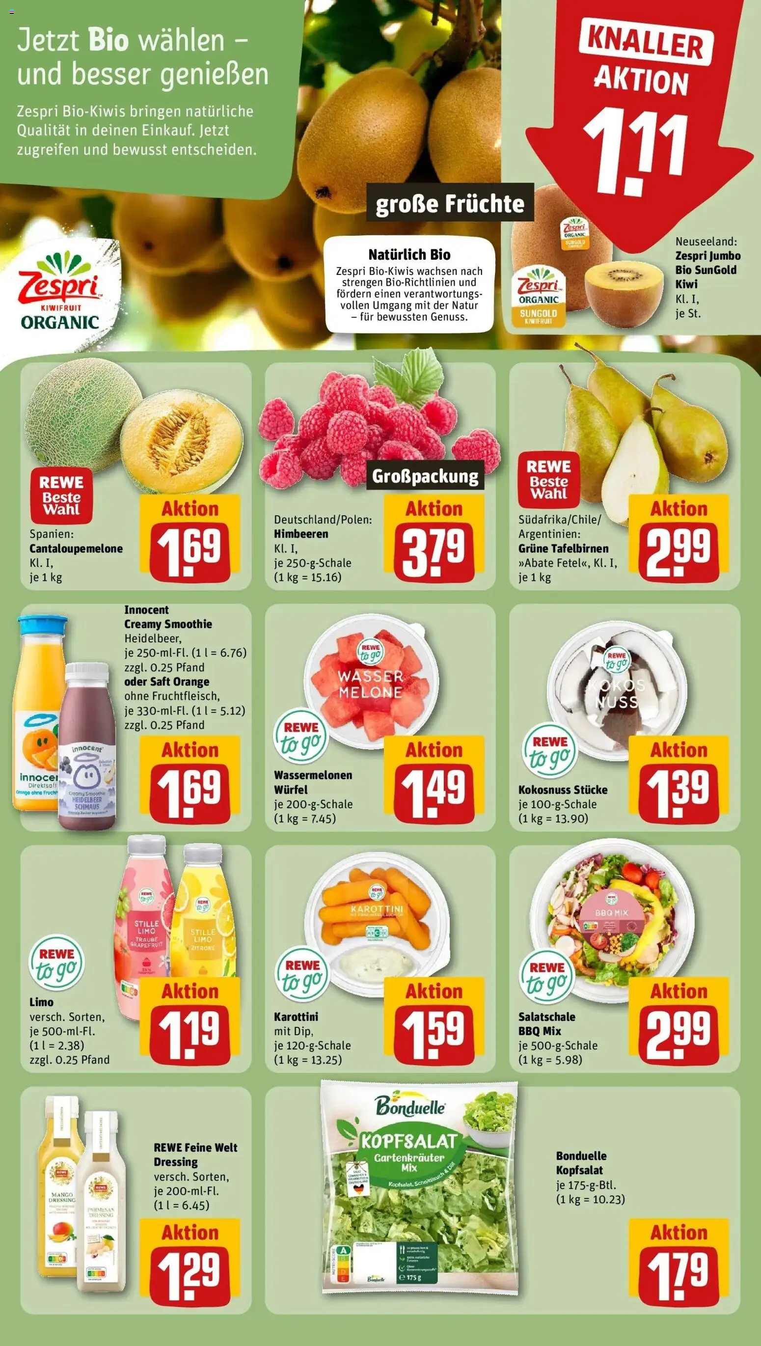 Rewe Prospekt Frankfurt / Westend-Nord – gültig ab 13.07.2026 | Seite: 6 | Produkte: Himbeeren, Dressing, Mango, Melone