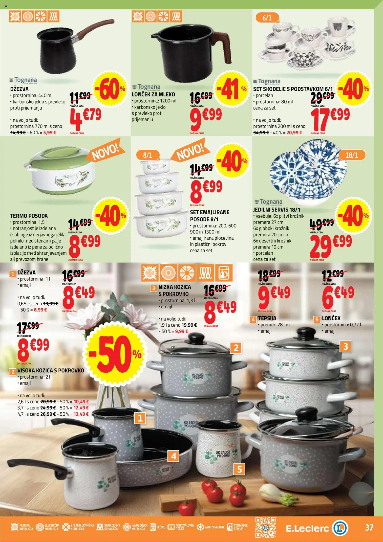 Novi E.leclerc katalog ponudbe – veljaven od 26.08.2026 | Stran: 37 | Izdelki: Med, Mleko