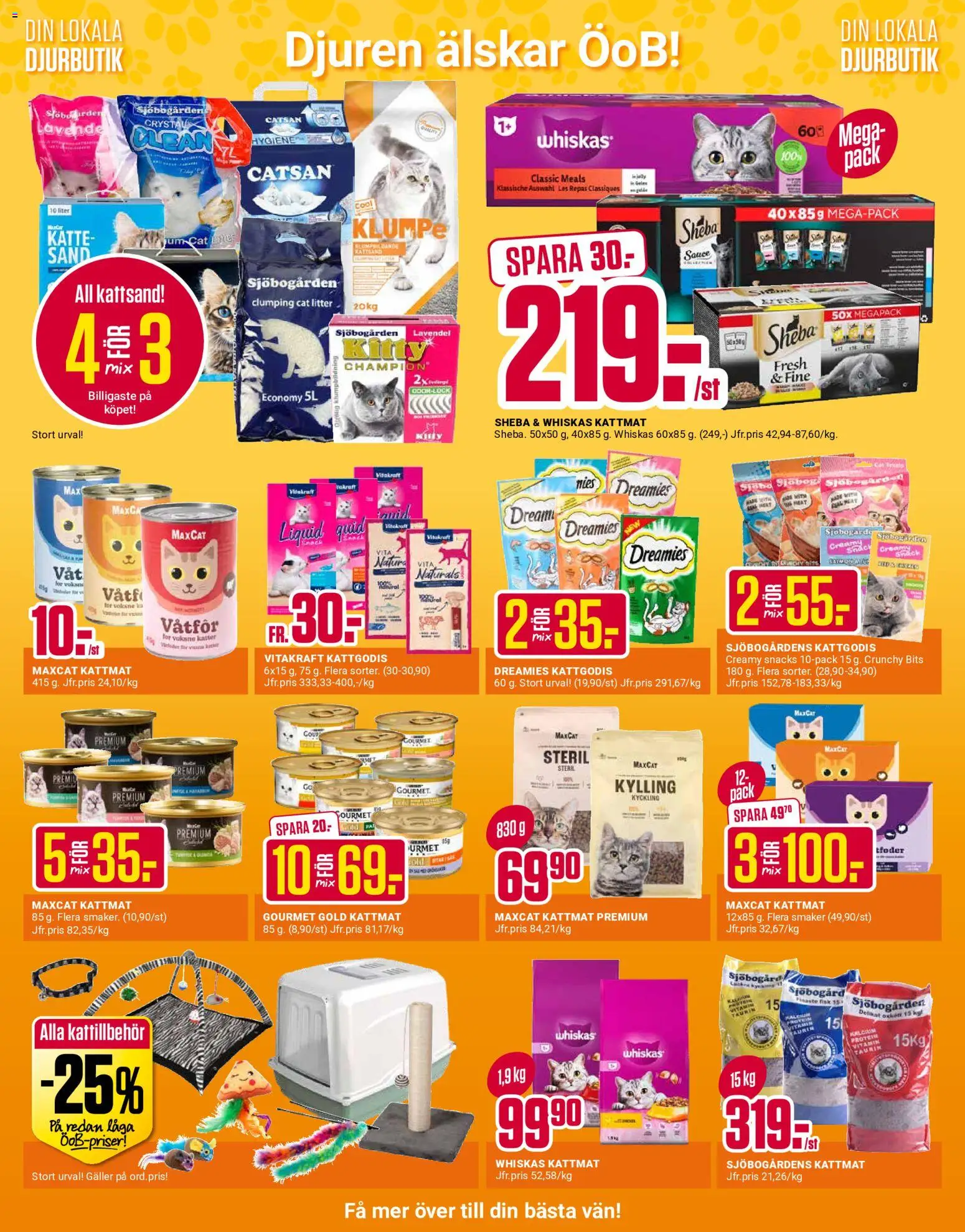 ÖoB reklamblad aktuell från 17/08/2026 | Sida: 6 | Produkter: Snacks, Kattsand, Kyckling, Protein