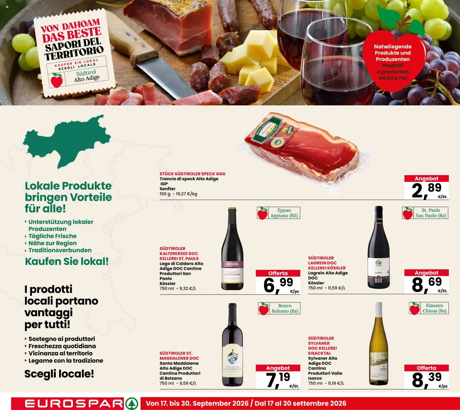 Volantino Eurospar del 17/09/2026 | Pagina: 12 | Prodotti: Speck