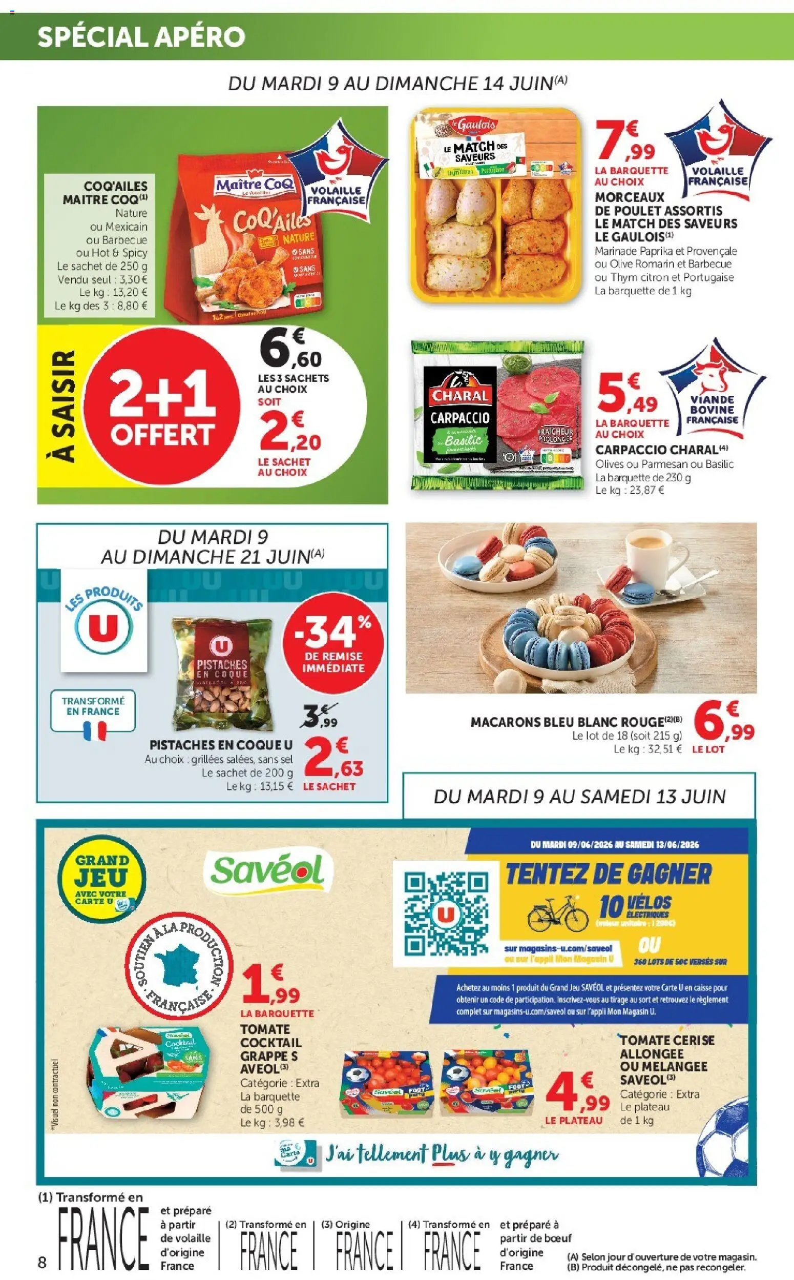 {H1} | Page: 8 | Produits: Plateau, Parmesan, Macarons, Viande