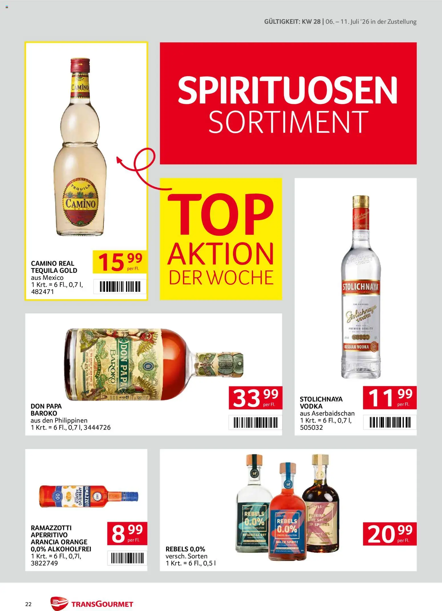 Transgourmet Zustellaktion gültig ab 06.07.2026 | Seite: 22