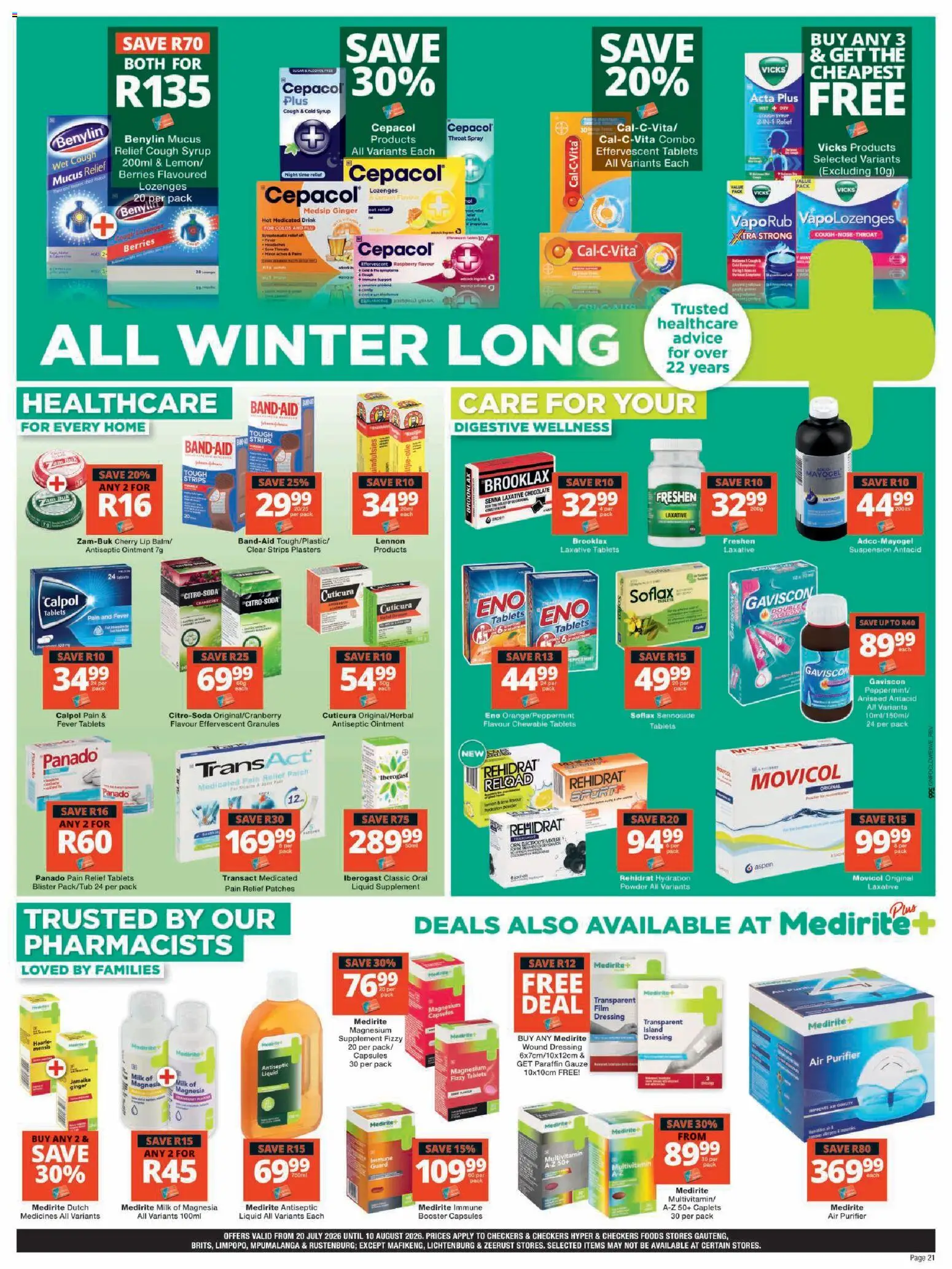 New Checkers catalogue – valid from 20/07/2026 | Page: 21 | Products: Paint, Chocolate, Powder, Syrup