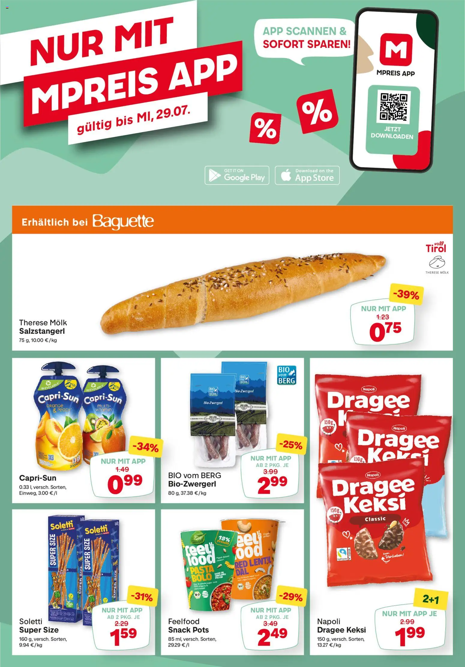 MPREIS Flugblatt gültig ab 23.07.2026 | Seite: 17 | Produkte: Pasta, Jääkaappipakastin