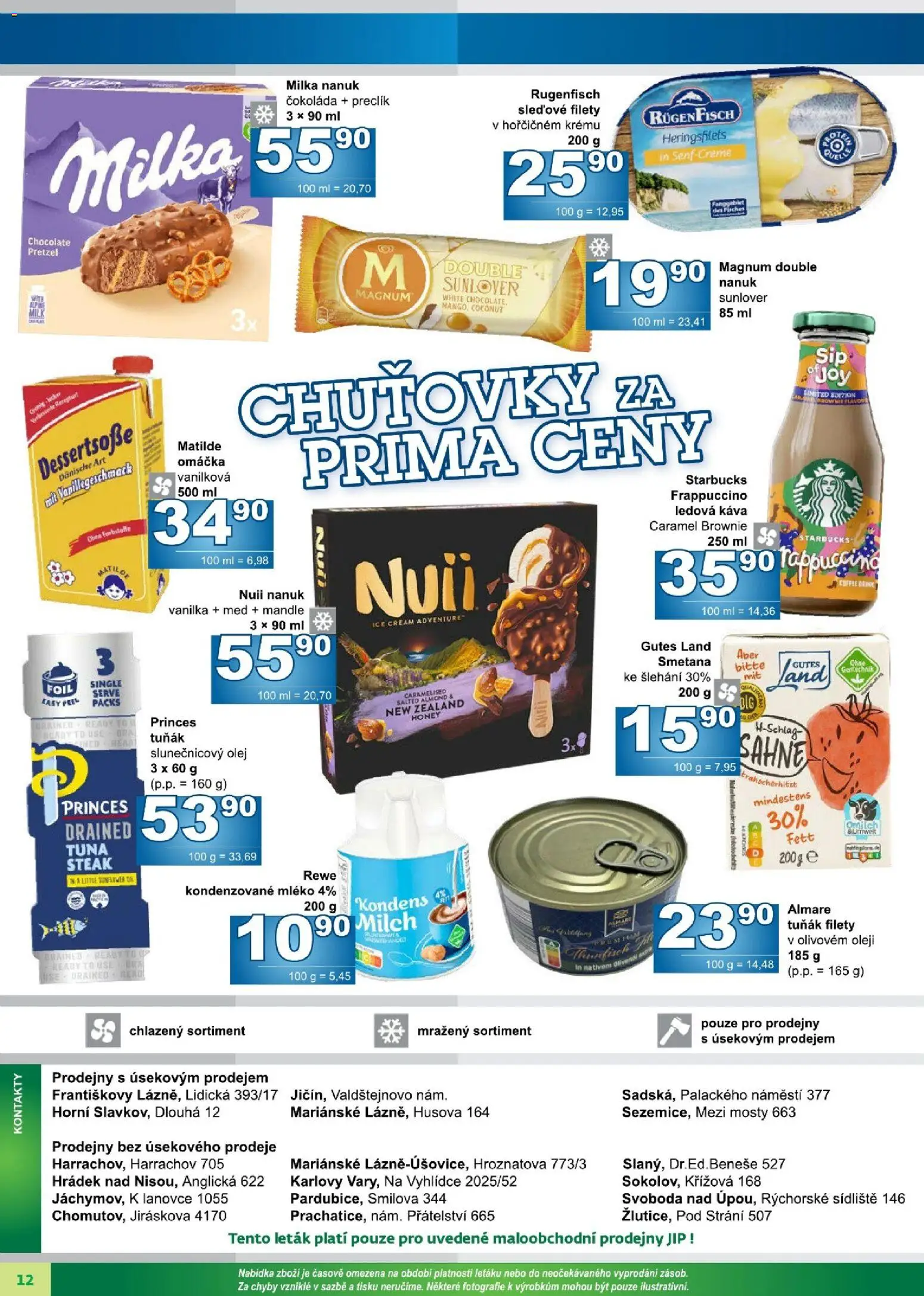 Jip leták od 09.09.2026 | Strana: 12 | Produkty: Milka, Med, Brownie, Steak