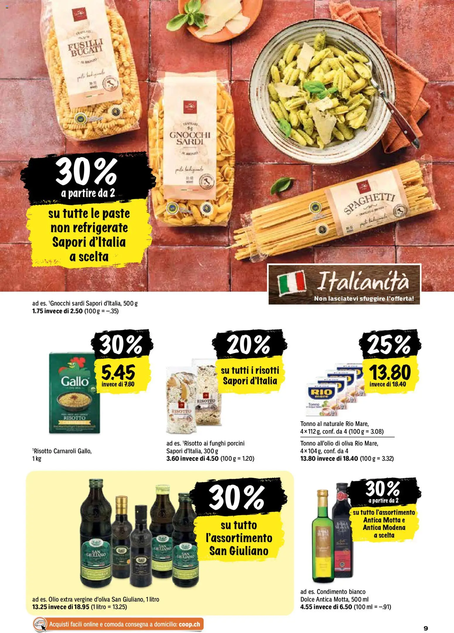 Coop aktionen IT – gültig ab 20.08.2026 | Seite: 9 | Produkte: Pasta