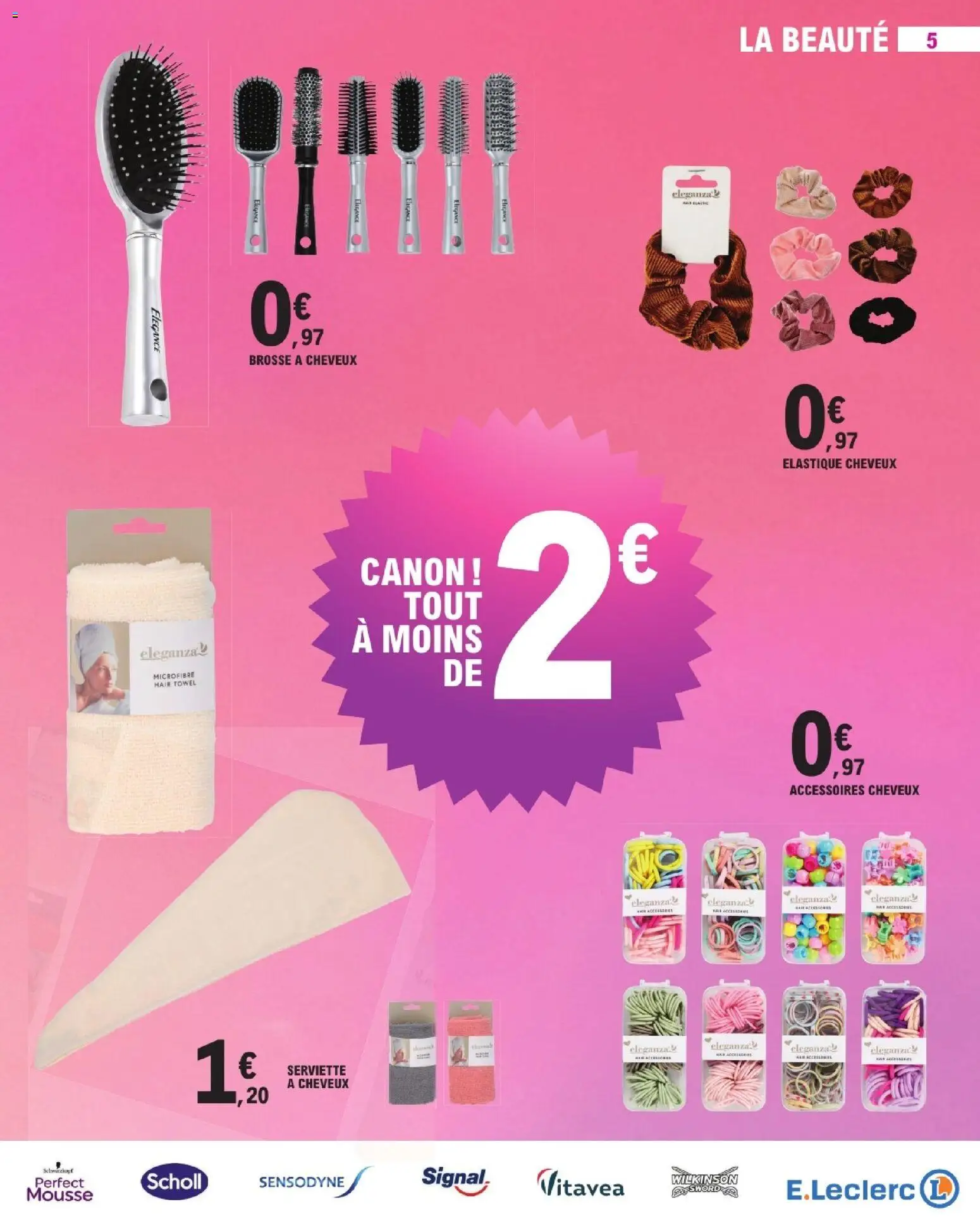 {H1} | Page: 5 | Produits: Mousse, Brosse, Scholl, Accessoires cheveux