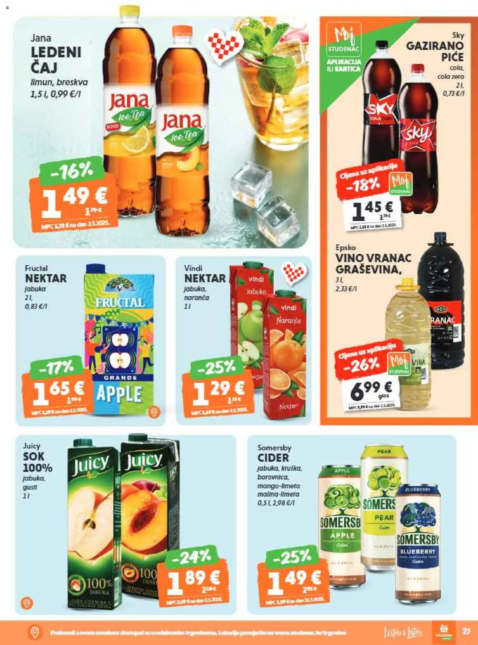 Studenac katalog | vrijedi od 13.05.2026 | Stranica: 27 | Proizvodi: Vino, Breskva, Somersby