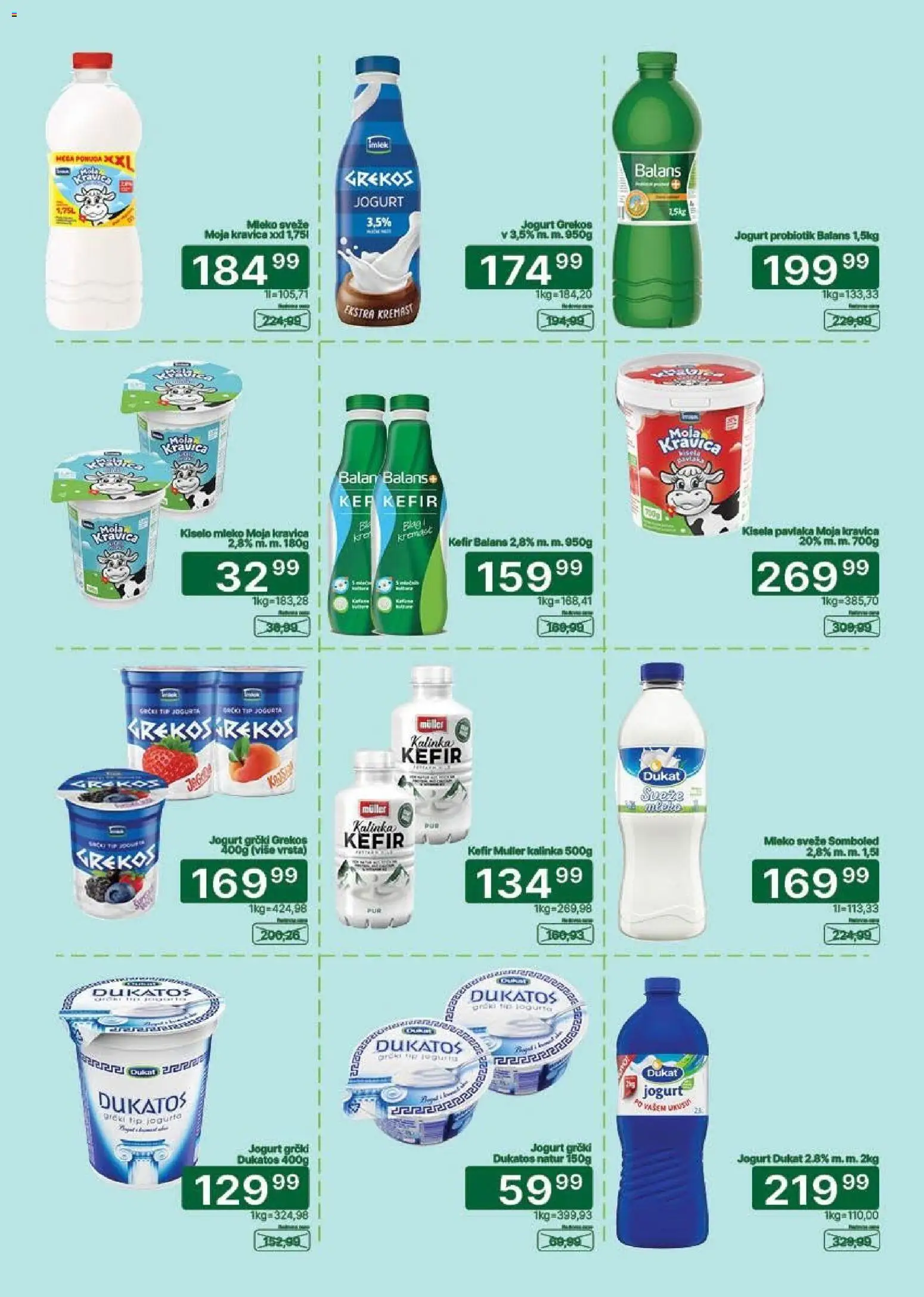 Univerexport katalog - važi od 16.09.2026 | Strana: 7 | Proizvode: Kisela pavlaka, Moja kravica, Jogurt, Pavlaka
