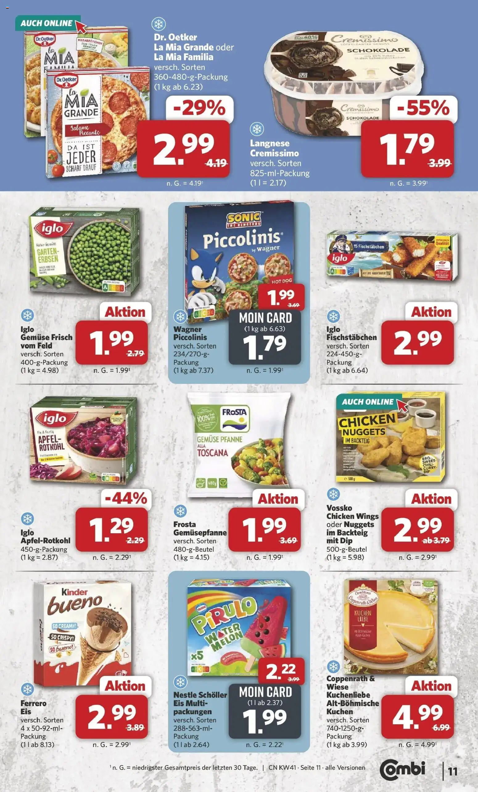 Combi Prospekt Rahden – gültig ab 05.10.2026 | Seite: 11 | Produkte: Gemüse, Chili, Kuchen, Erbsen