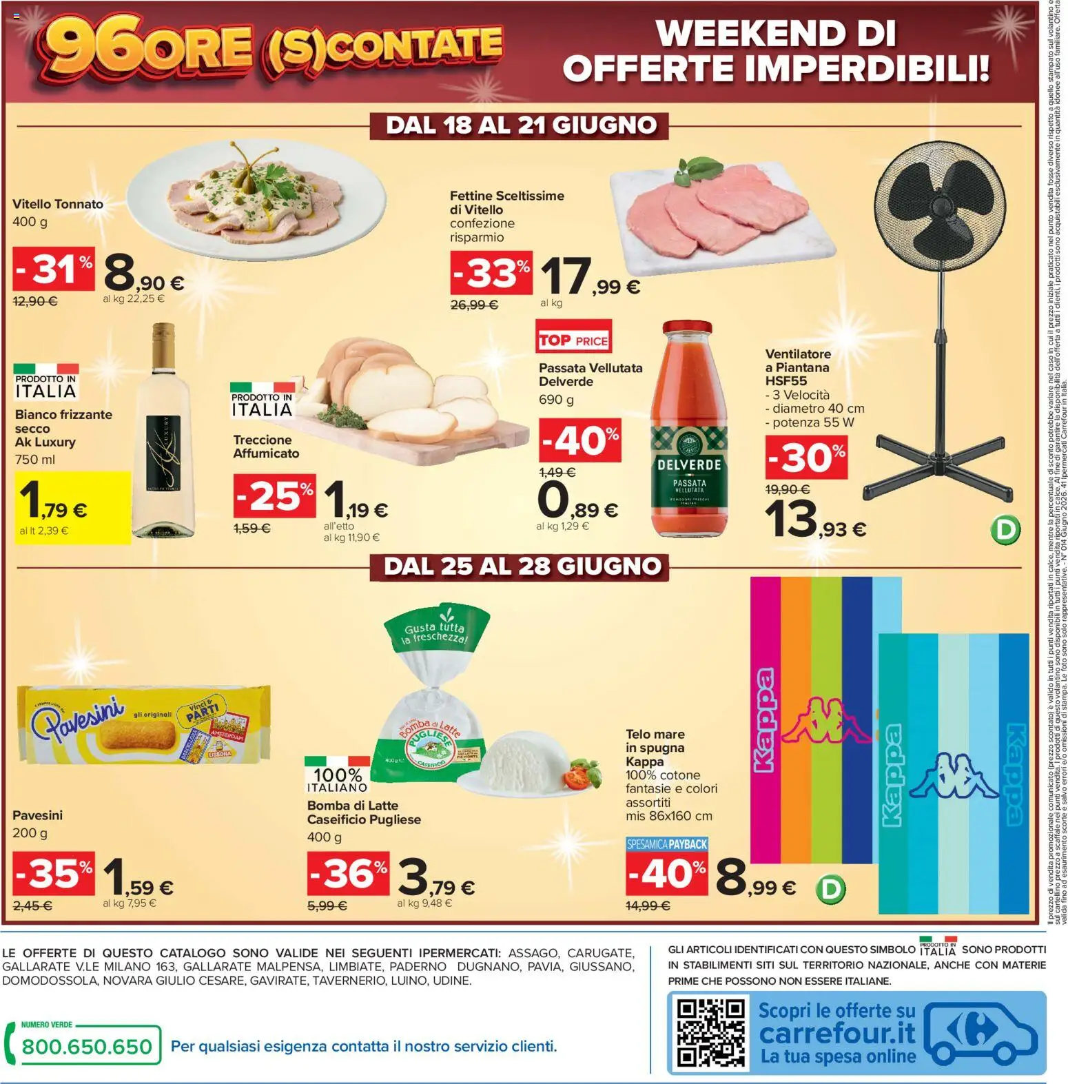 Volantino Carrefour del 16.06.2026 | Pagina: 38 | Prodotti: Ventilatore, Latte, Top, Scaffale