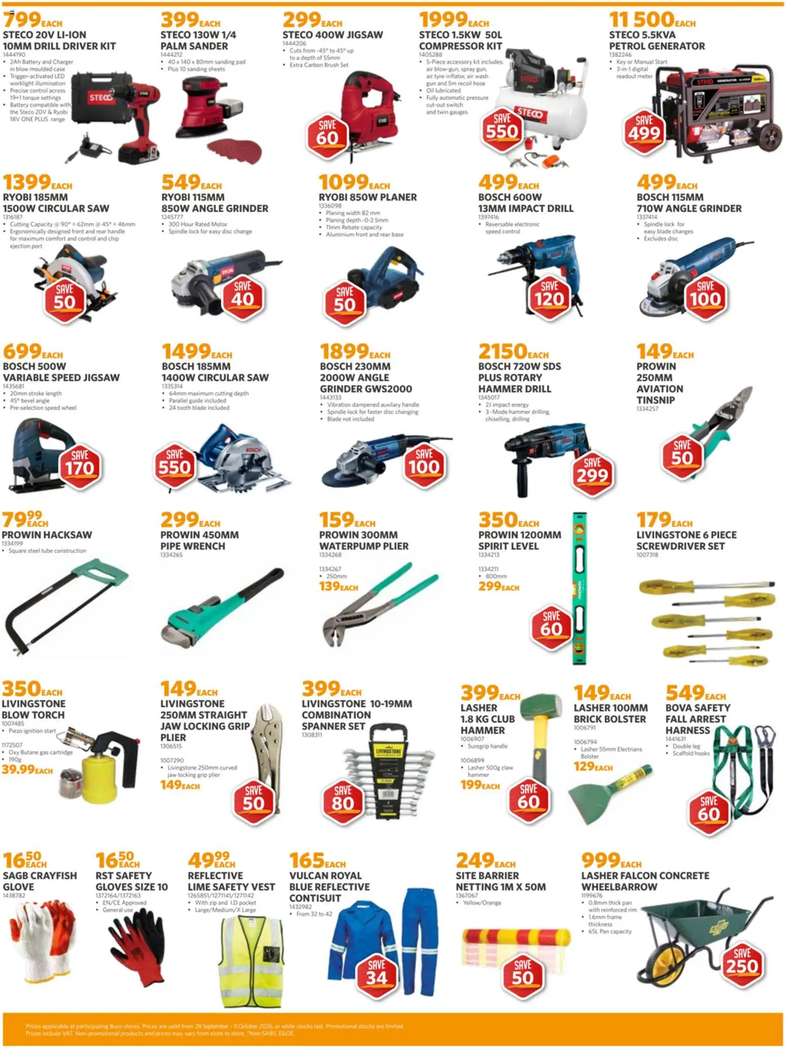 New BUCO catalogue – valid from 28/09/2026 | Page: 2 | Products: Case, Compressor, Charger, Lime