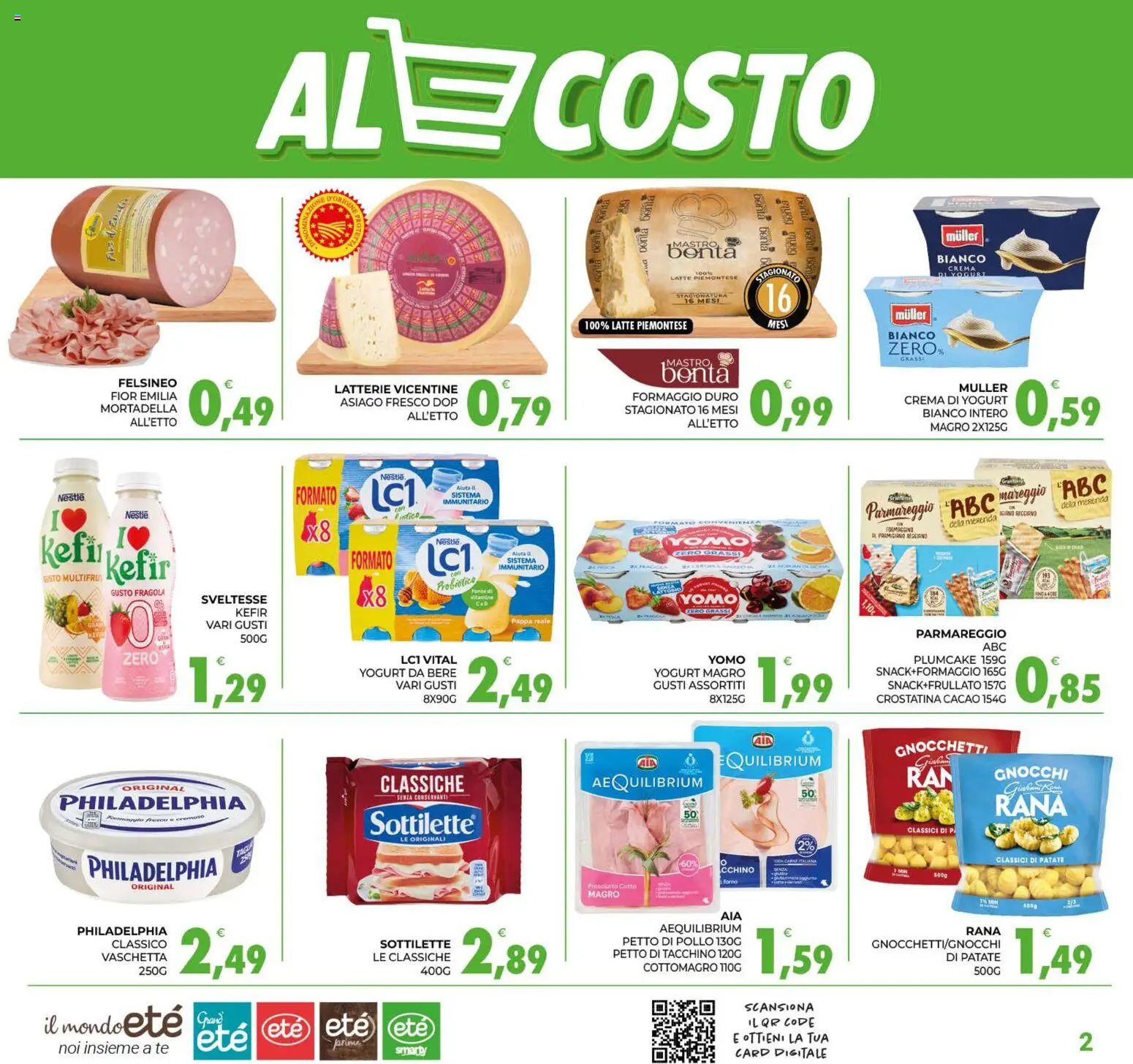 Volantino Eté del 22/09/2026 | Pagina: 2 | Prodotti: Kefir, Prosciutto Cotto, Yogurt magro, Parmigiano