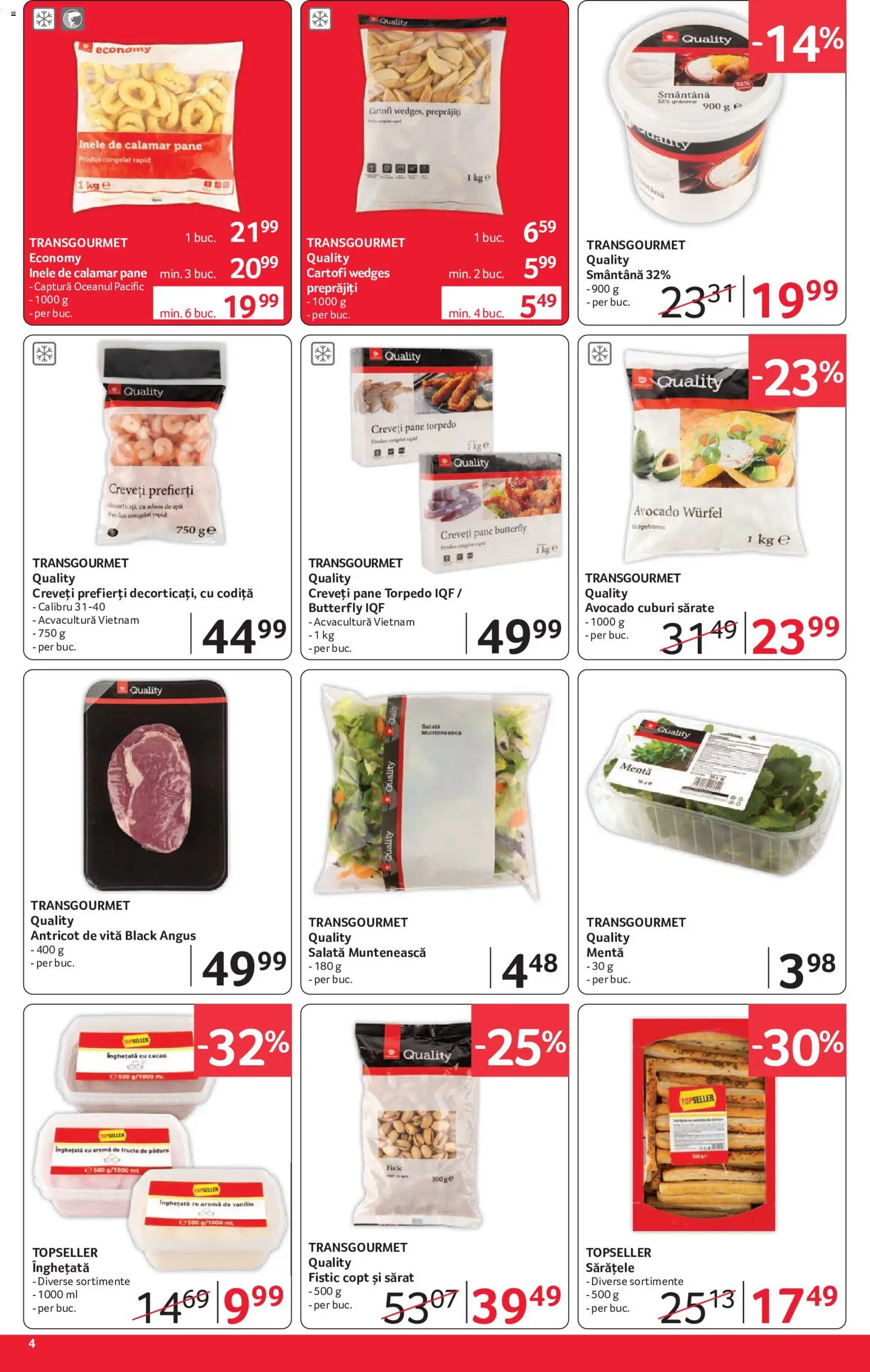 Noul catalog Selgros – valabil de la 29.05.2026 | Pagină: 4 | Produse: Yağ sökücü, Înghețată, Avocado, Apă