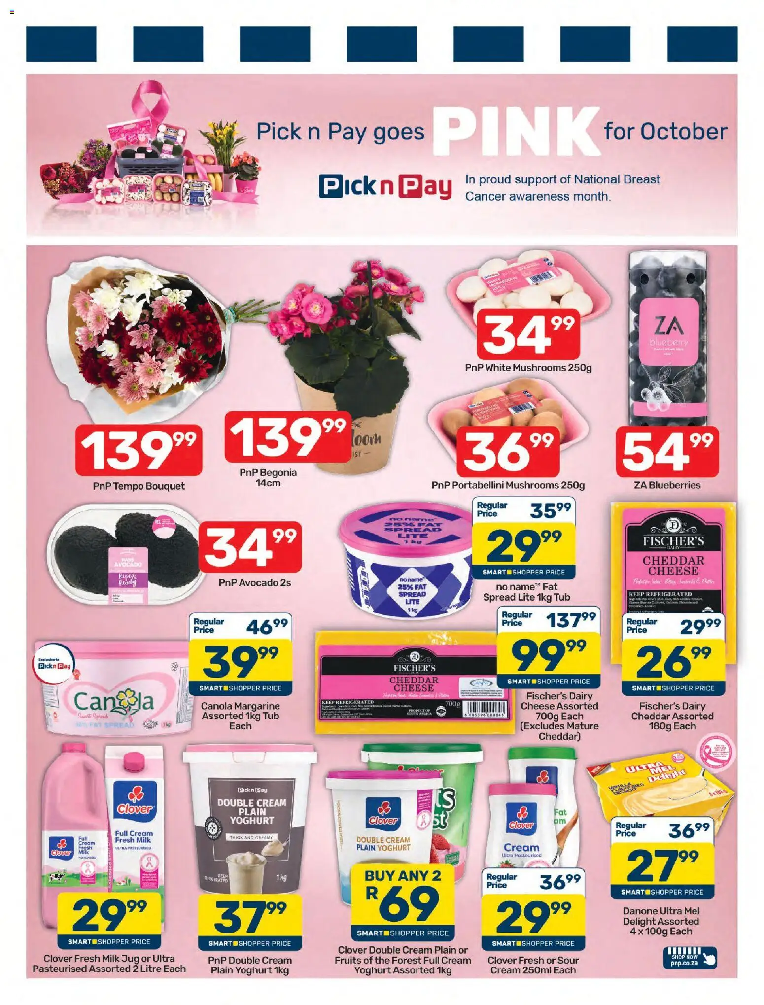New Pick n Pay catalogue – valid from 12/10/2026 | Page: 5 | Products: Blueberries, Spread, Avocado, Milk