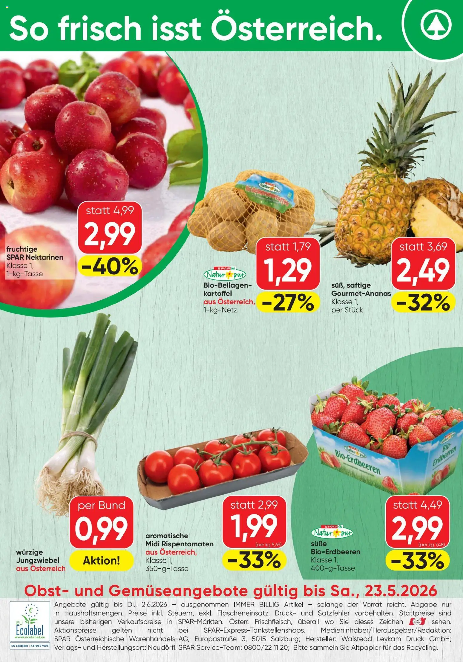 Spar - Flugblatt gültig ab 21.05.2026 | Seite: 24 | Produkte: Erdbeeren, Obst