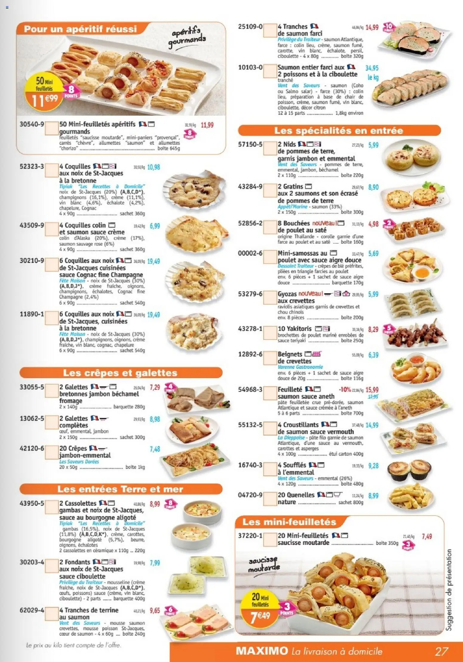 {H1} | Page: 27 | Produits: Saumon entier, Échalote, Vin, Pommes