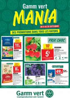 Gamm vert - Prévisualisation de Gamm vert - Gamm vert MANIA valide à partir de 09/09/2026