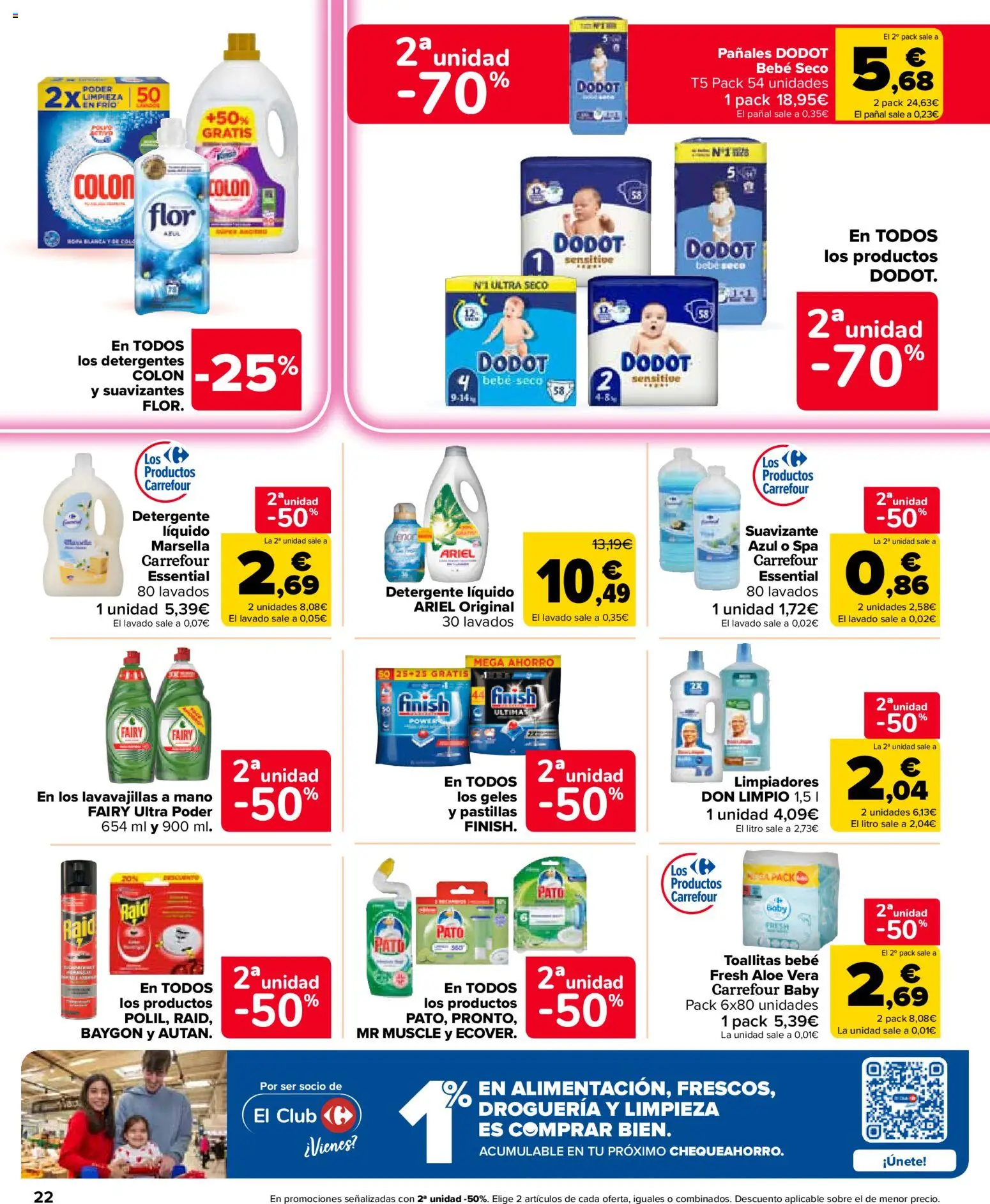 Carrefour Market folleto │ válido desde el 10/09/2026 | Página: 22 | Productos: Detergente líquido, Suavizante, Pato, Pañales