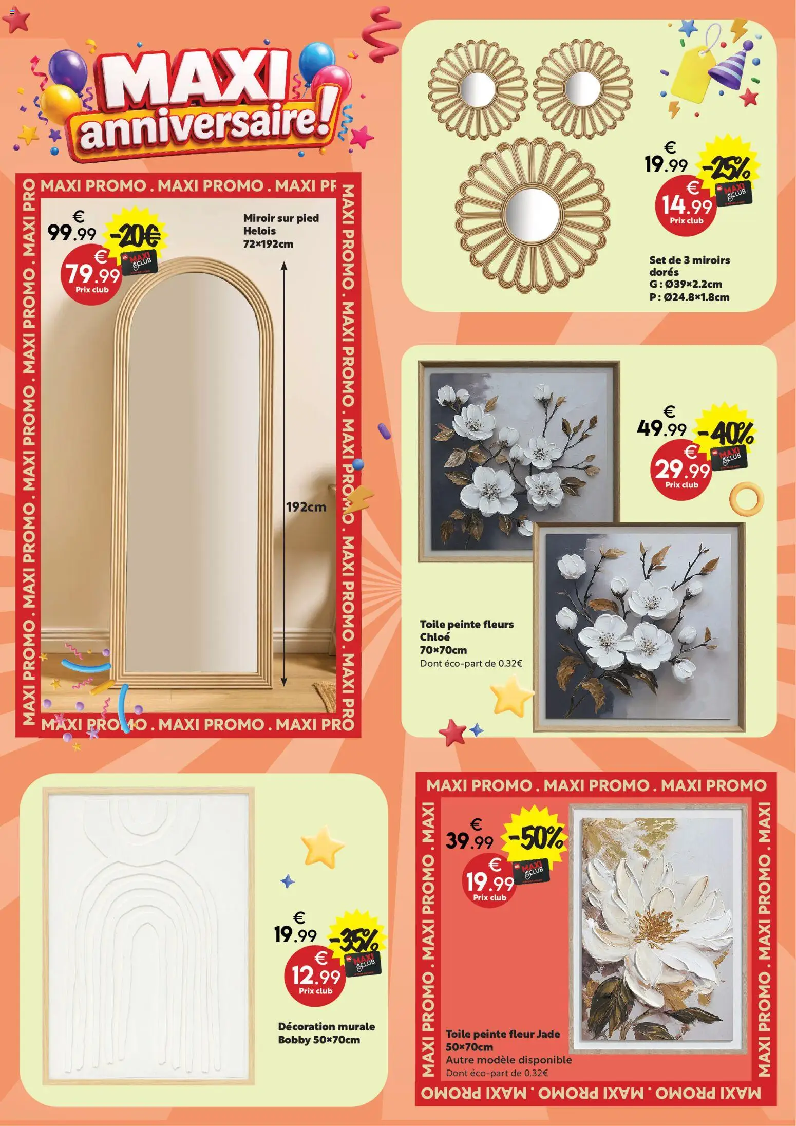 {H1} | Page: 8 | Produits: Anniversaire, Fleurs, Décoration murale, Miroir
