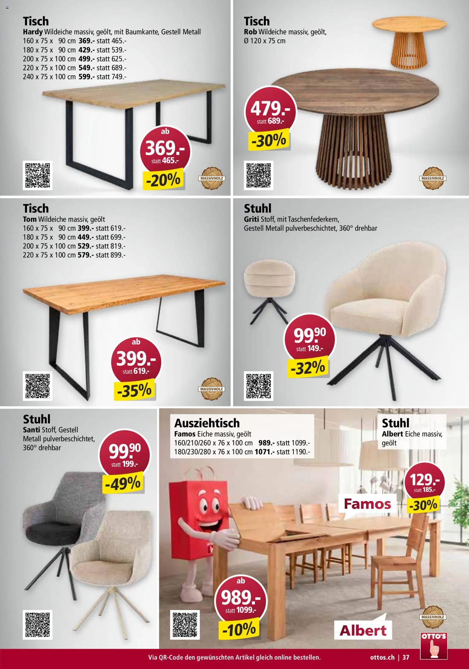 Otto's Aktionen Möbelflyer – gültig ab 01.09.2026 | Seite: 37 | Produkte: Tisch, Stuhl