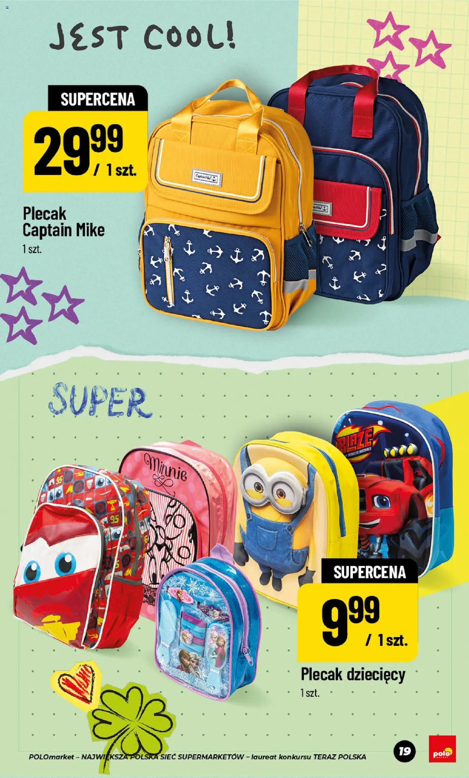 Nowa POLOmarket gazetka od jutra 24.07.2026 | Strona: 19 | Produkty: Plecak