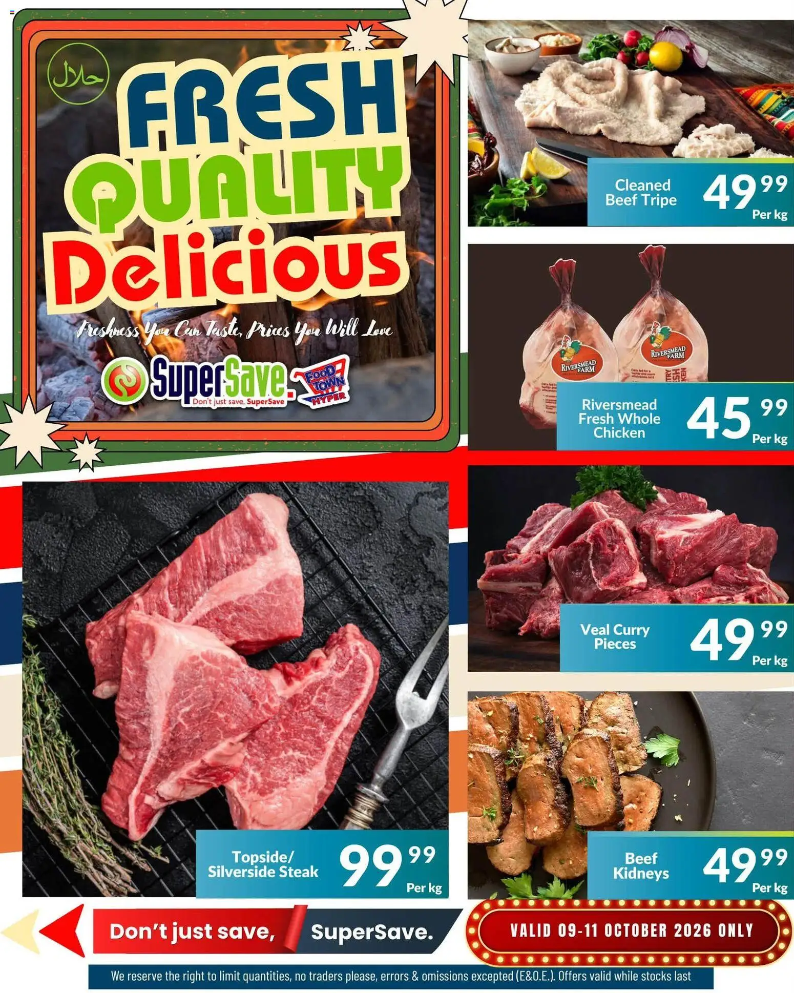 New Super Save catalogue – valid from 09/10/2026 | Page: 3 | Products: Steak, Veal, Chicken, Beef