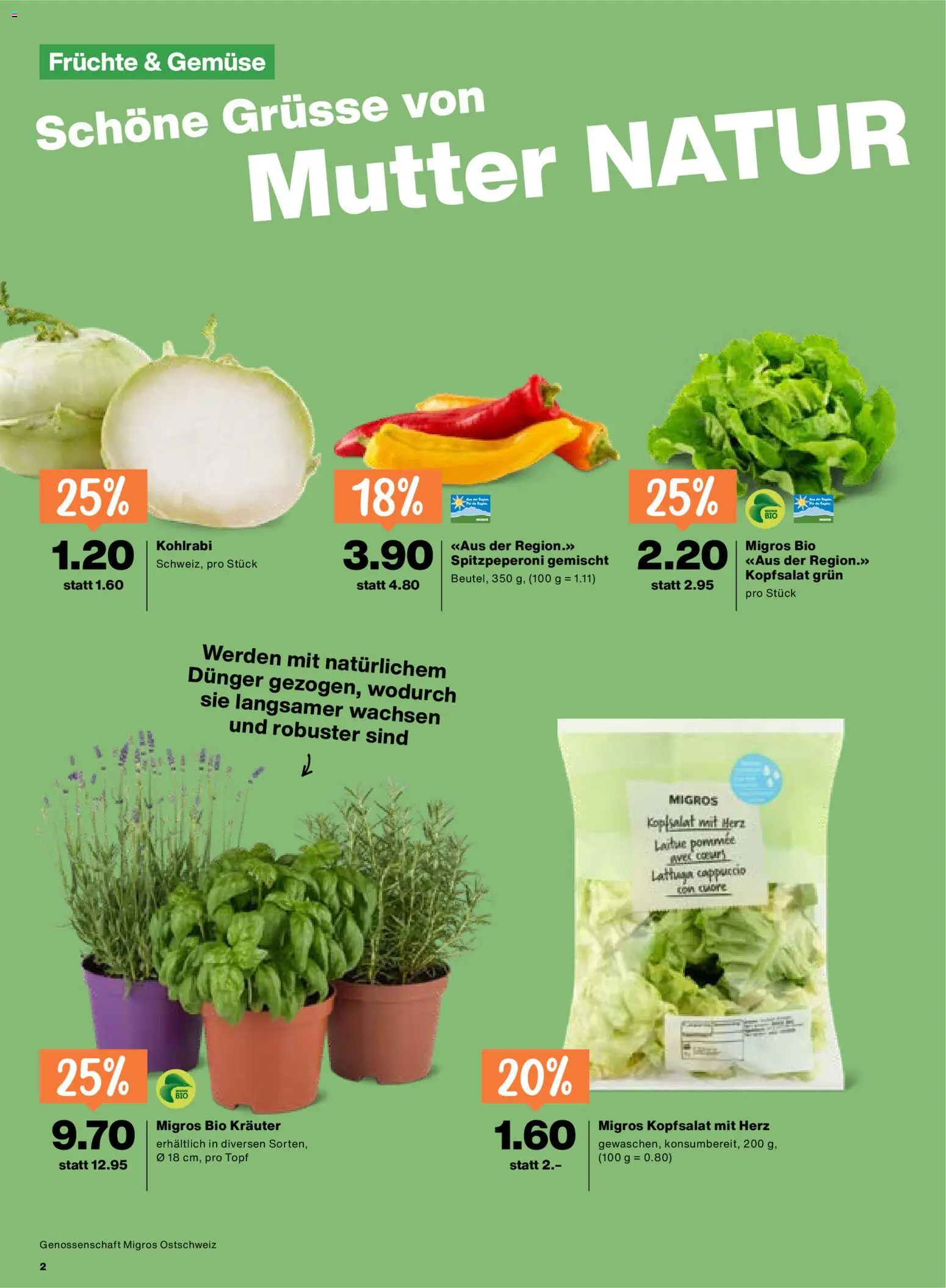 Migros aktionen – gültig ab 11.06.2026 | Seite: 2 | Produkte: Gemüse, Früchte