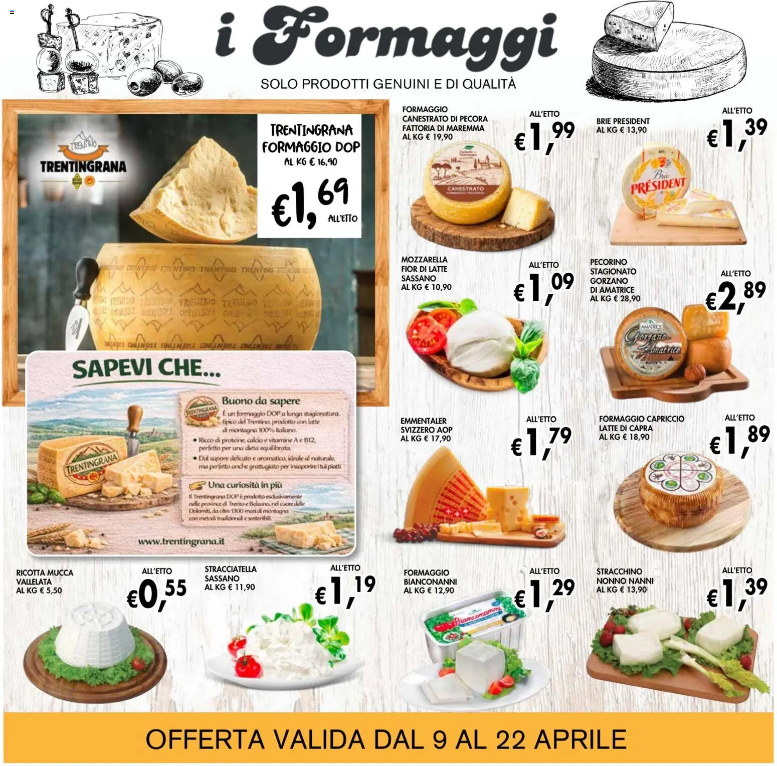 Volantino Coal del 09.04.2026 | Pagina: 6 | Prodotti: Formaggio, Stracchino, Ricotta, Pecorino