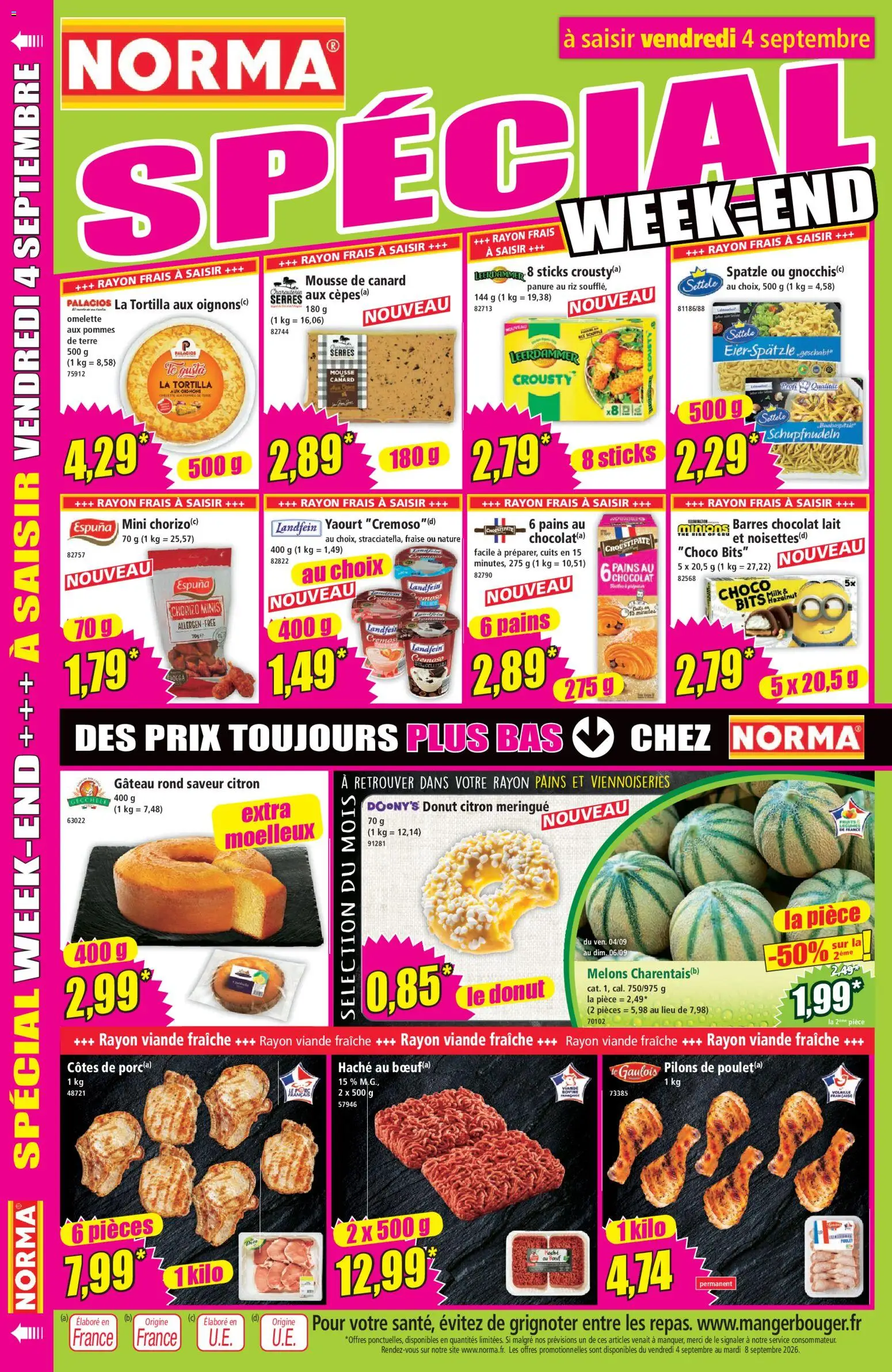 {H1} | Page: 14 | Produits: Tortilla, Fraise, Viennoiseries, Chocolat