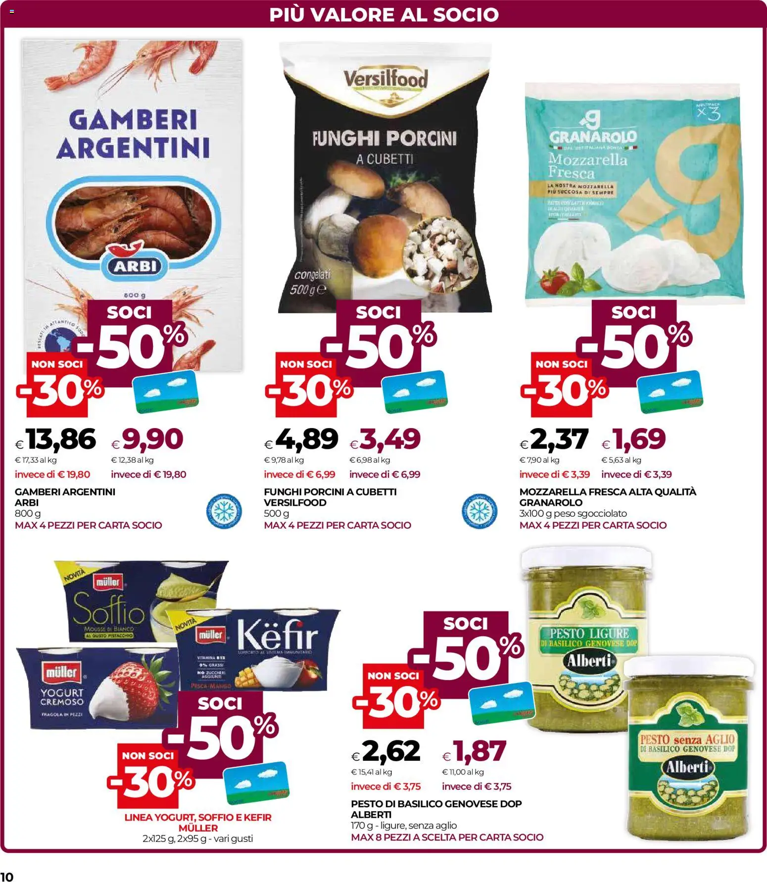 Volantino COOP del 16/07/2026 | Pagina: 10 | Prodotti: Yogurt, Aglio, Funghi, Pesto