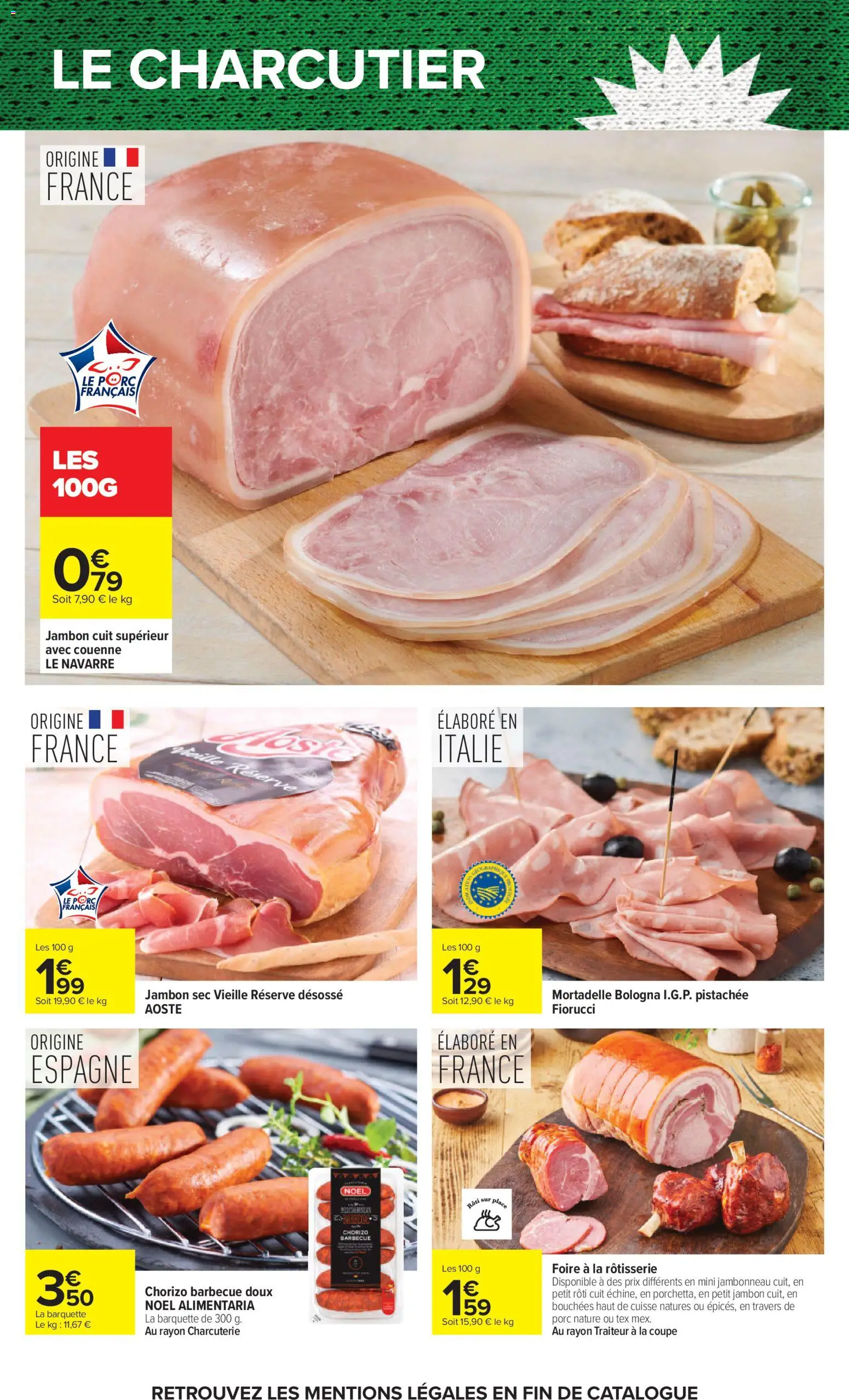 {H1} | Page: 30 | Produits: Chorizo, Barbecue, Jambon, Porc