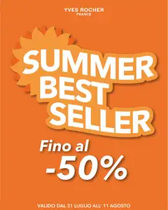 Anteprima del volantino Yves Rocher catalogo Summer Best Seller valido a partire dal 31/07/2026