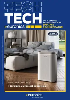 Anteprima del volantino Euronics volantino De Longhi deumidificatori valido a partire dal 15/10/2026