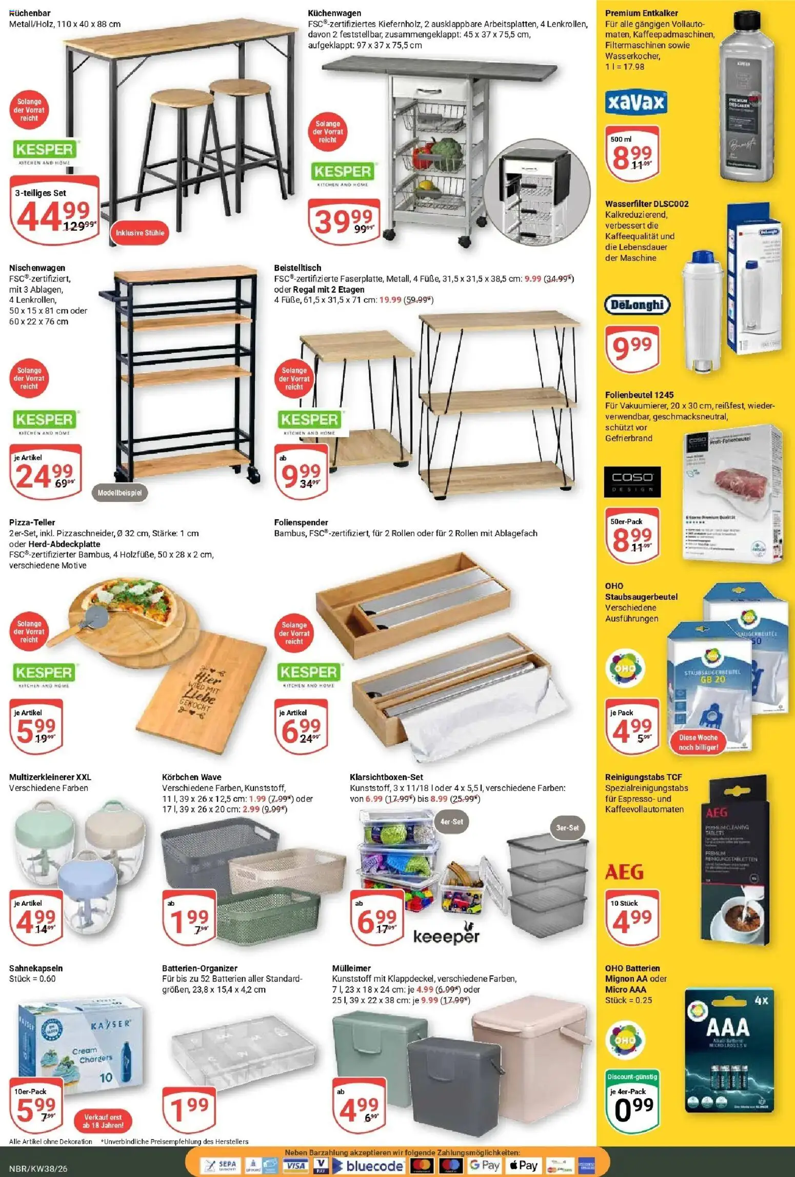 Globus Prospekt Neubrandenburg (ab 14.09.2026) » Angebote online | Seite: 25 | Produkte: Beistelltisch, Batterien, Regal