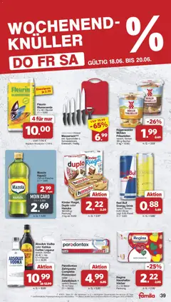 Famila Nordwest Prospekt ab 15.06.2026 gültig | Seite: 44 | Produkte: Rapsöl, Zahnpasta, Duplo riegel, Vodka