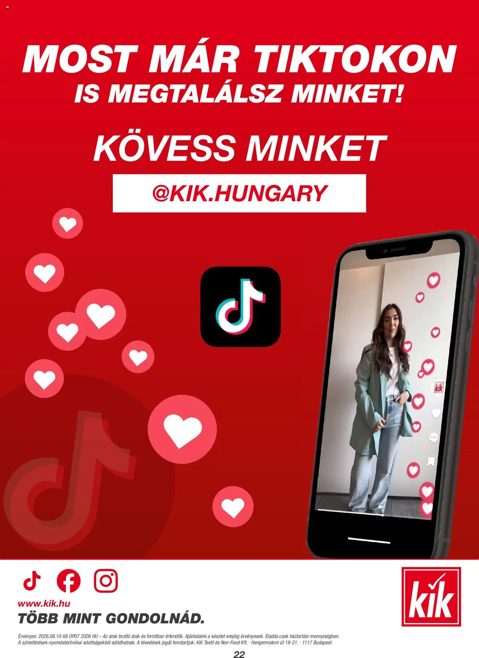 Kik akciós ujság - amely érvényes a következő dátumtól: 2026.08.10. | Oldal: 22